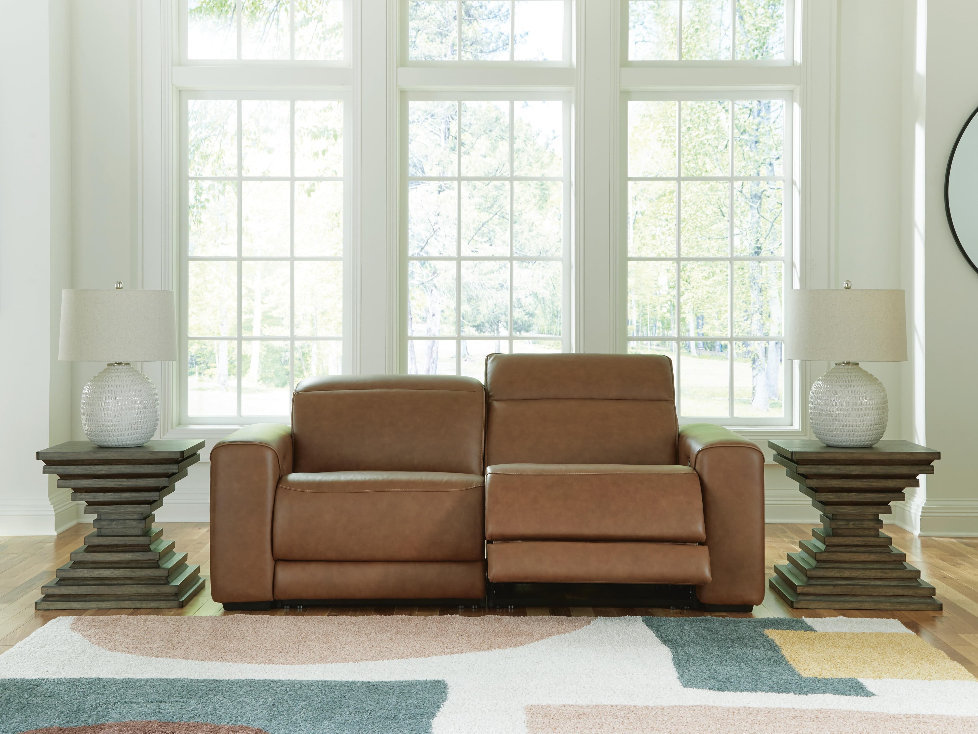 Rally-Up 2-Piece Power Reclining Sectional Loveseat — Brown/Beige — view 2