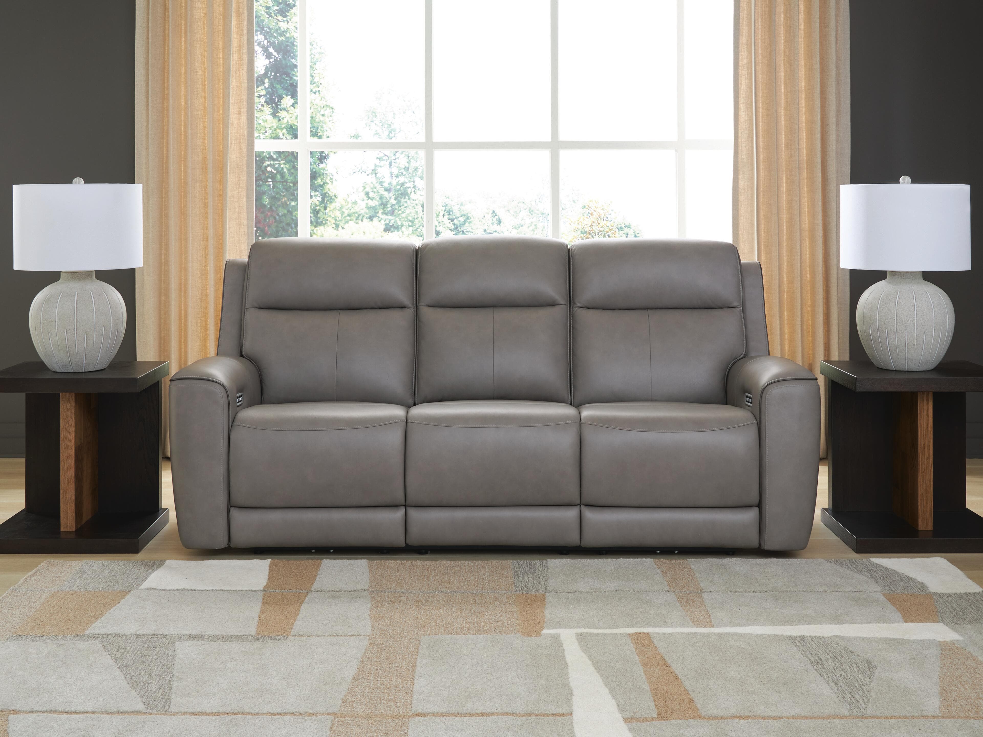 5Z-Relaxation Power Reclining Sofa — Black/Gray — view 2