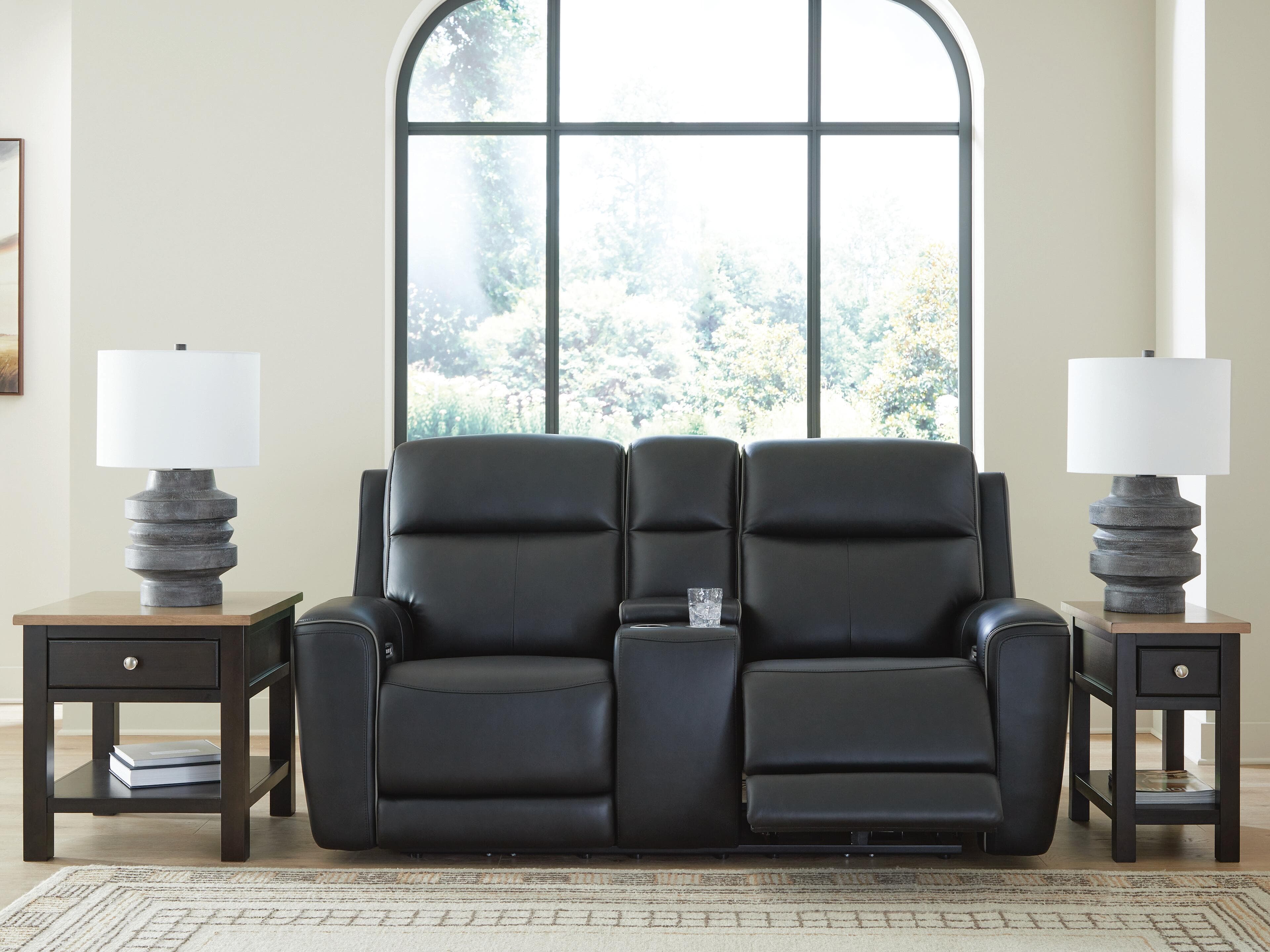 5Z-Relaxation Power Reclining Loveseat with Console — Onyx — view 7
