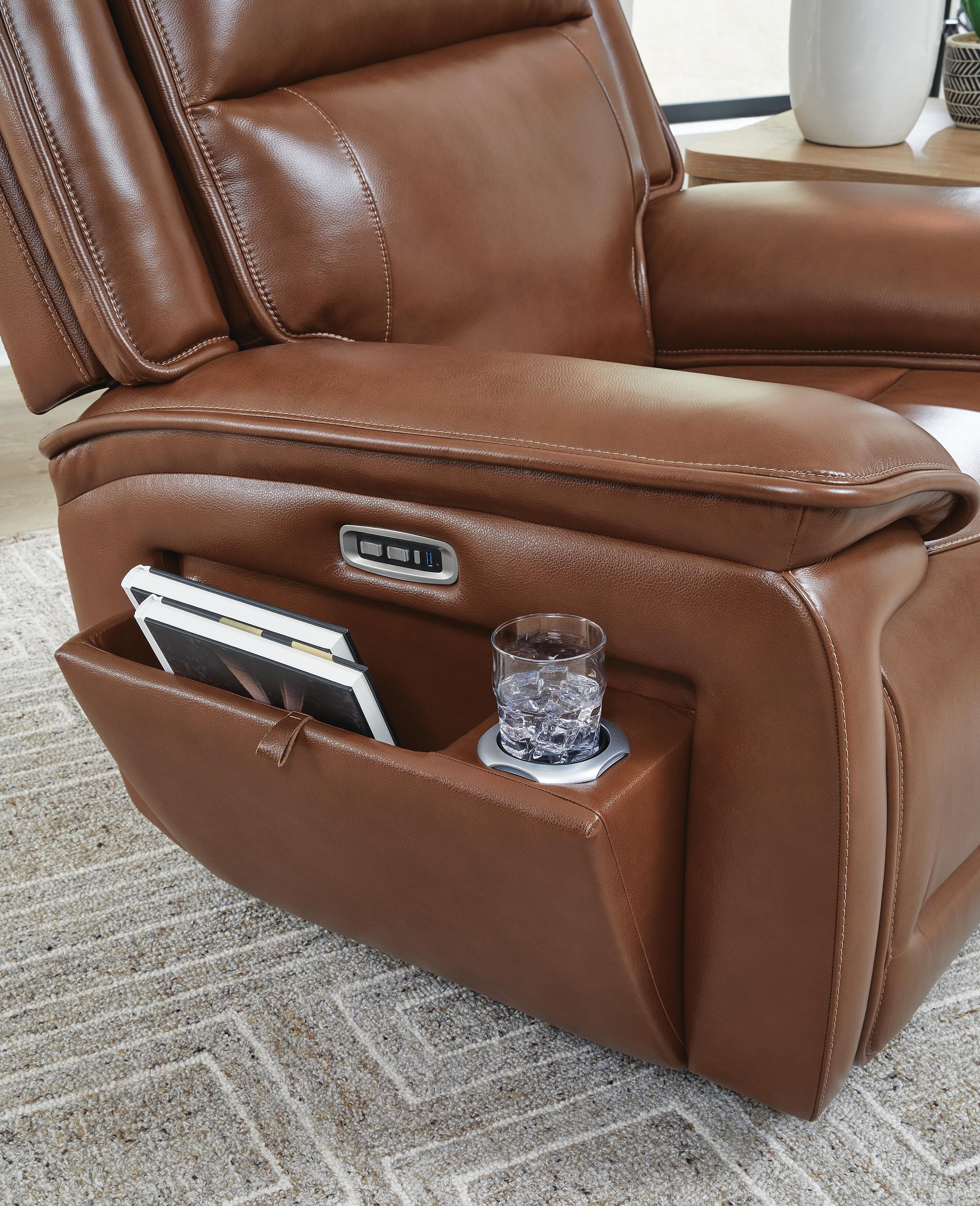 Healy Pier Power Recliner — Brown/Beige — view 7