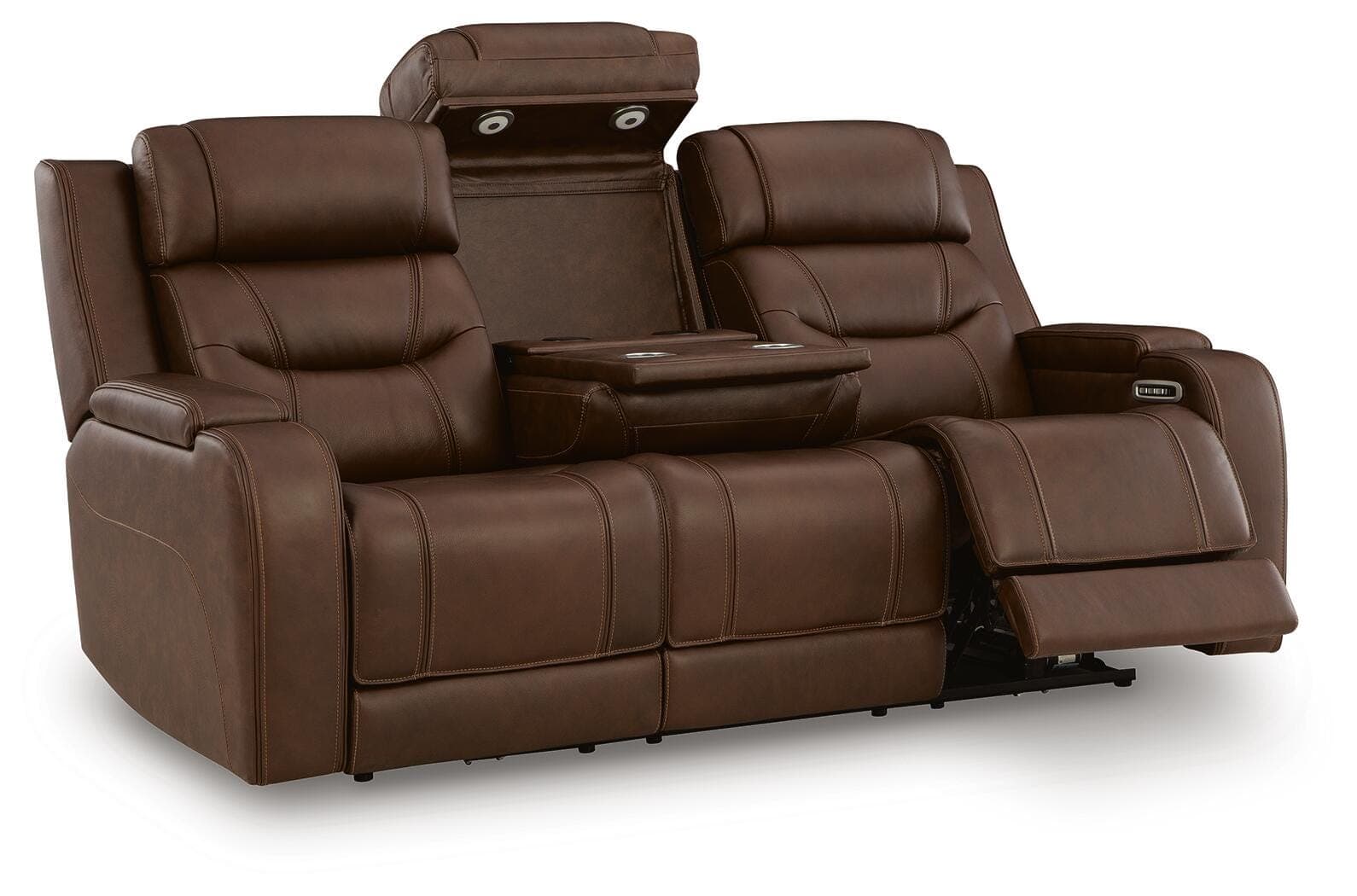 Dreamer Power Reclining Sofa with Audio Seating — Brown/Beige — view 3