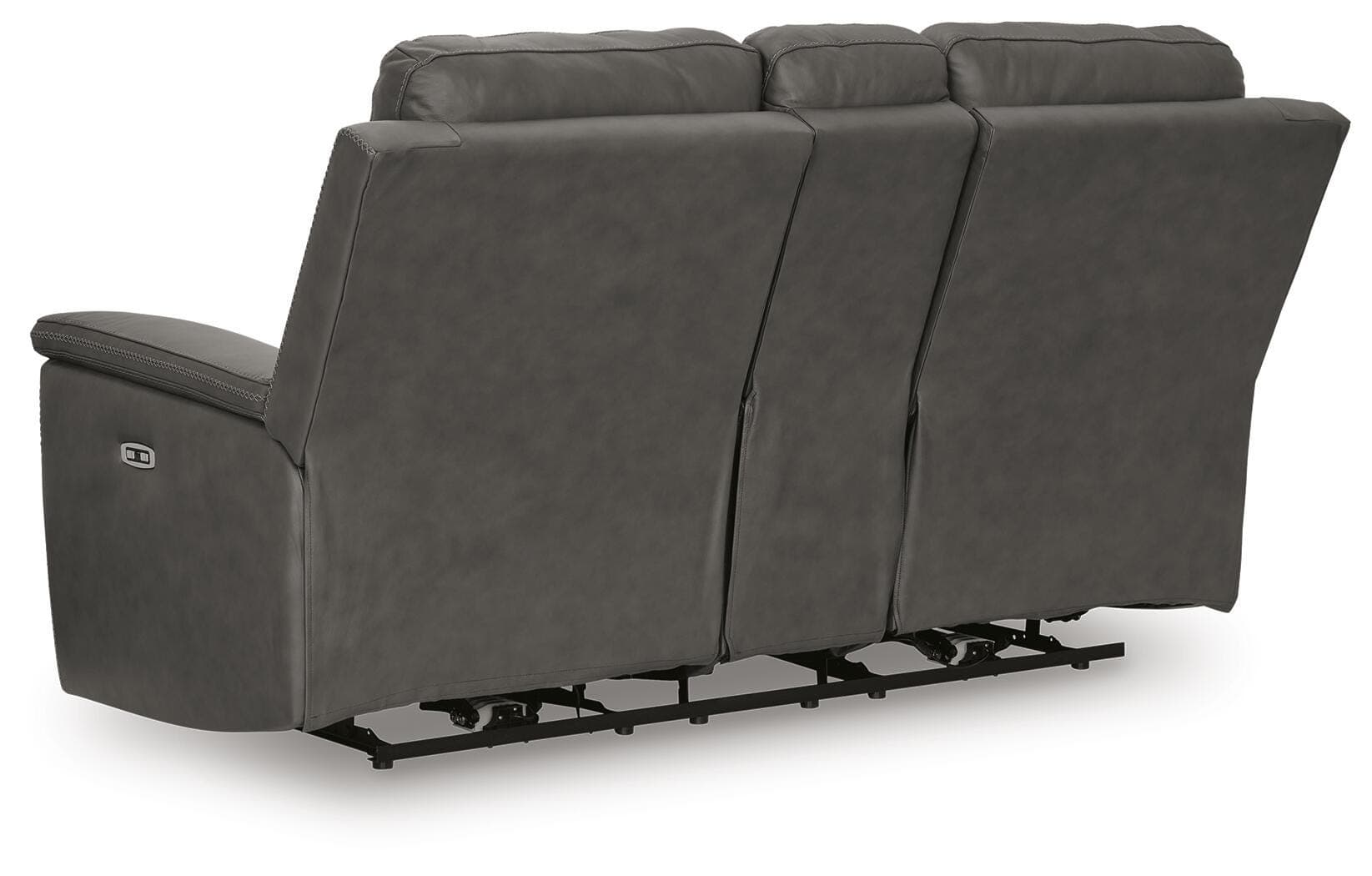 Beryton Power Reclining Loveseat with Console — Brown/Beige — view 6