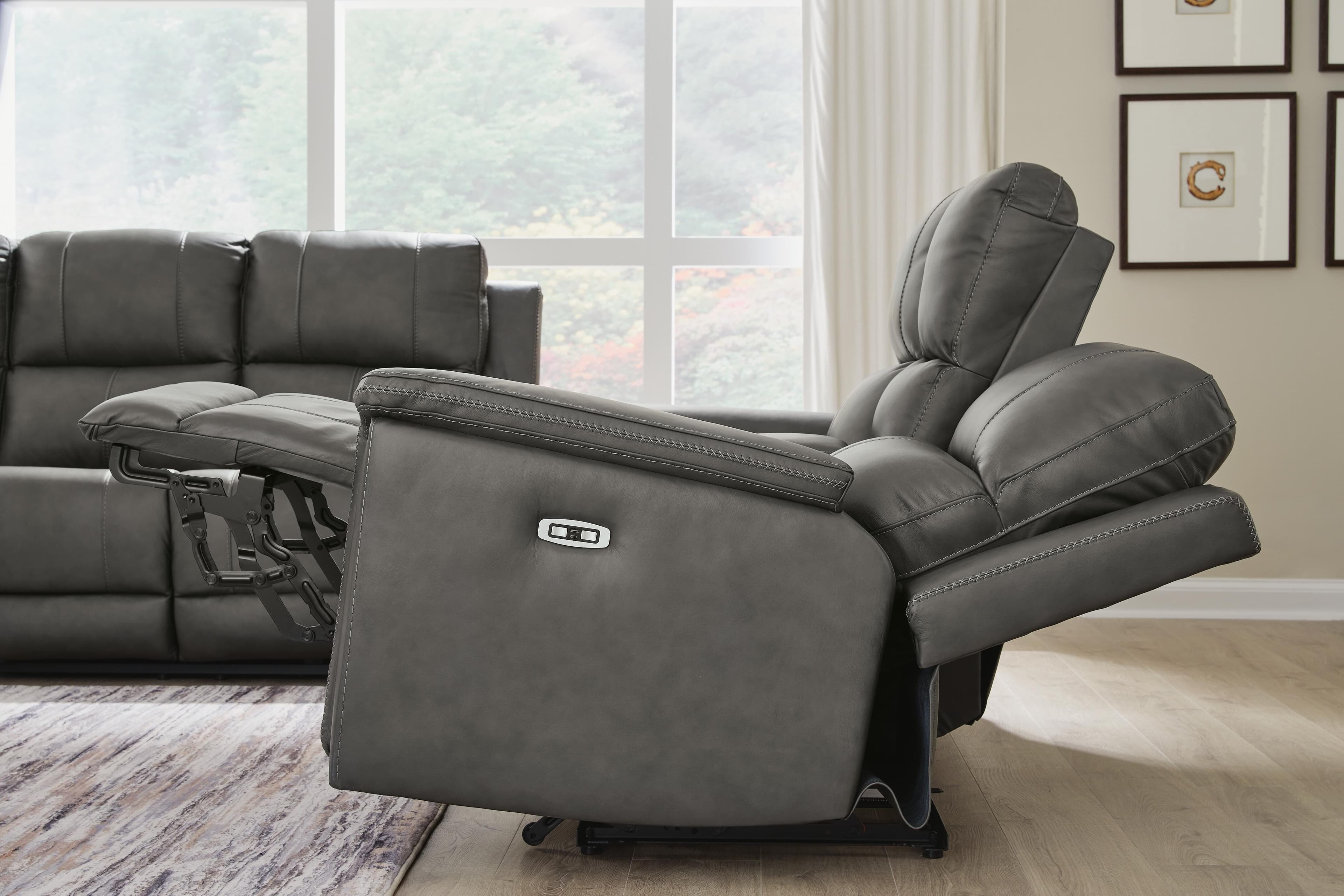 Beryton Power Reclining Sofa — Brown/Beige — view 7