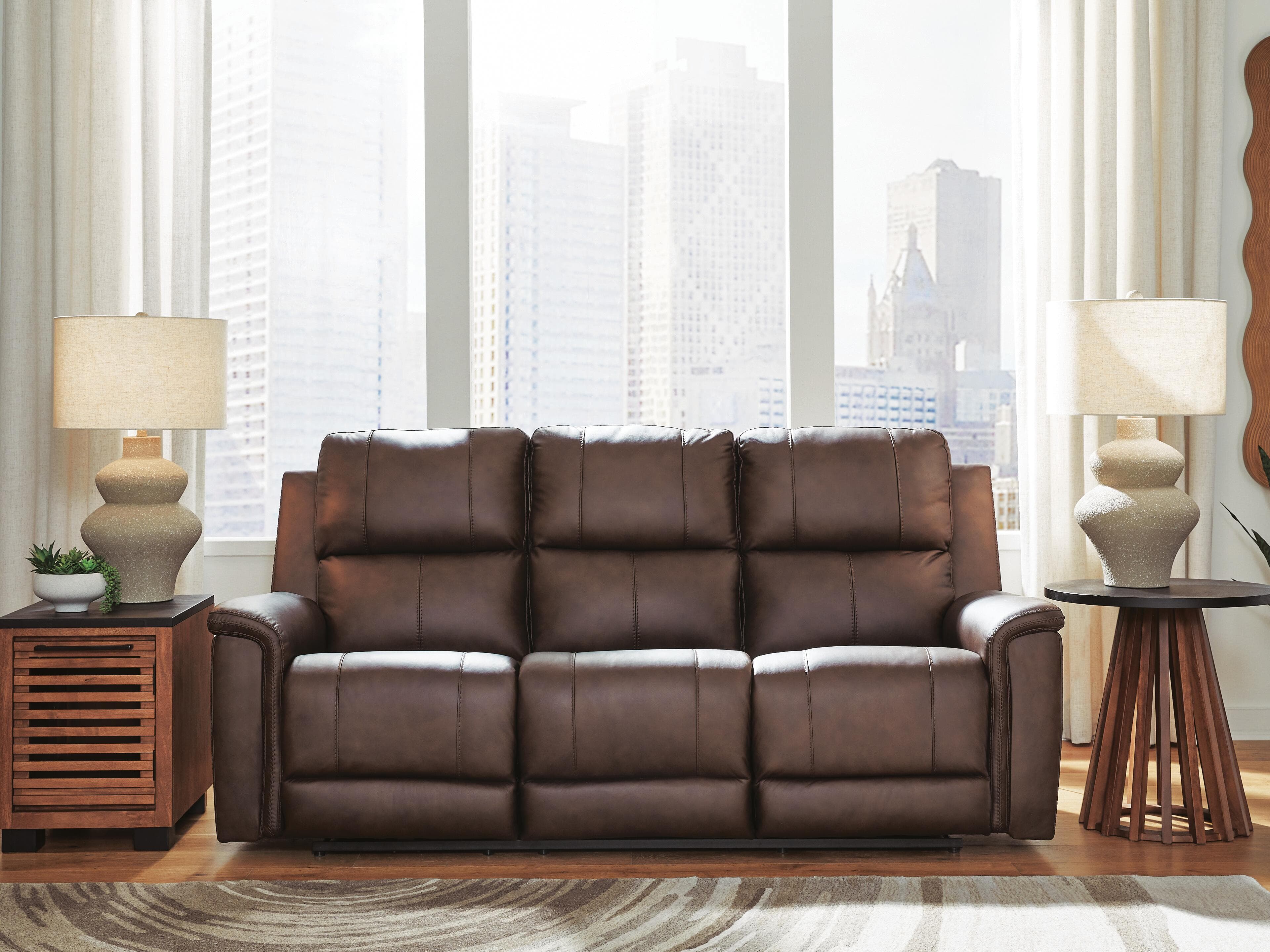 Beryton Power Reclining Sofa — Black/Gray — view 2