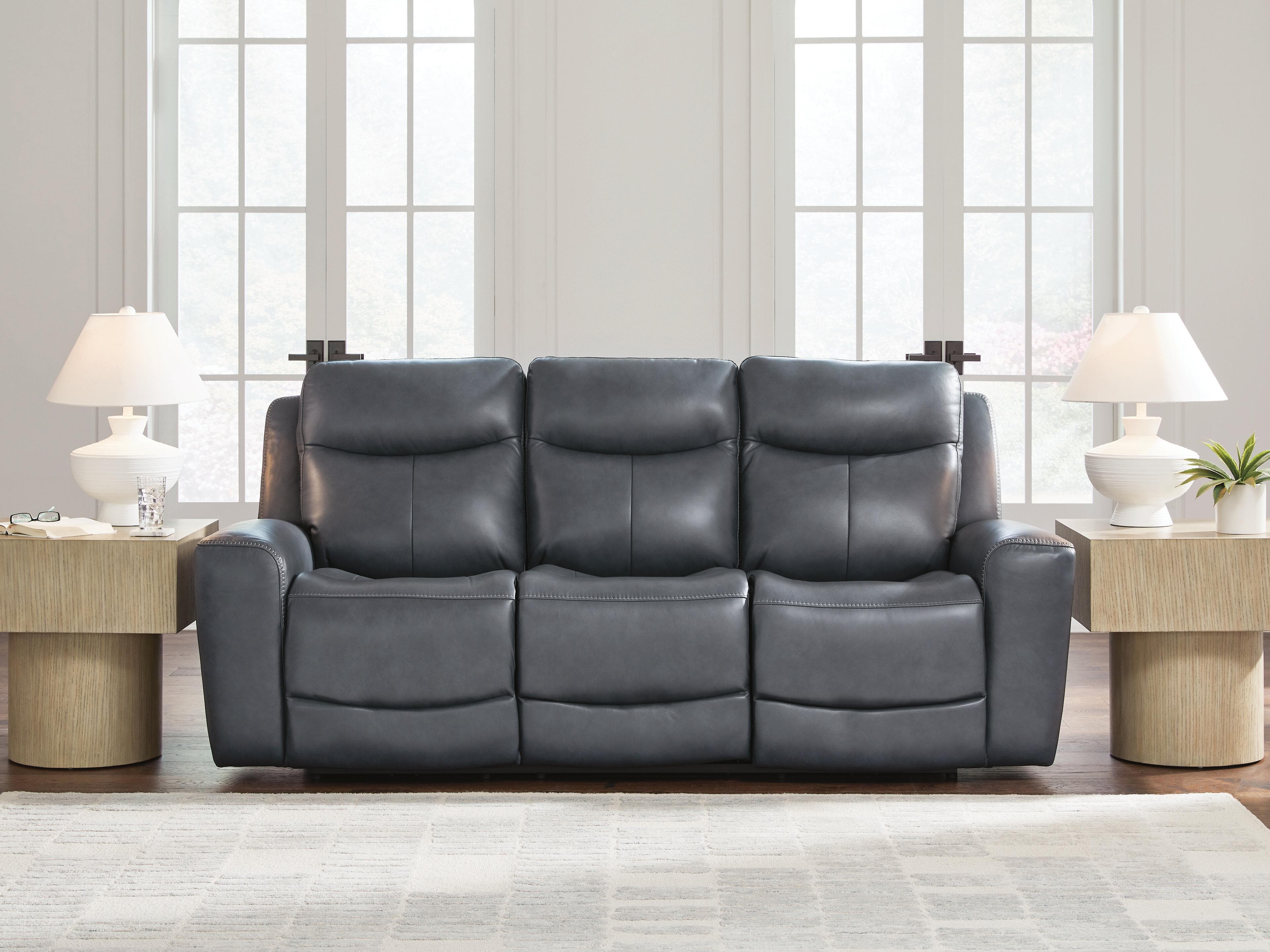Momentum Moves Power Reclining Sofa — Blue — view 2