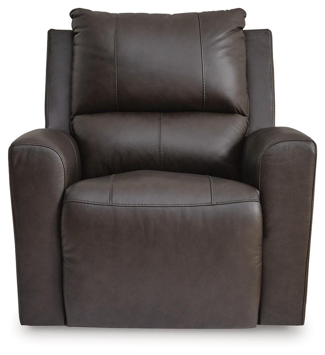 Boxmere Power Recliner — Black/Gray — view 4
