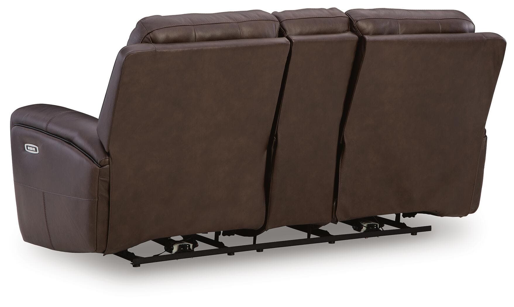 Gravier Power Reclining Loveseat with Console — Brown/Beige — view 5