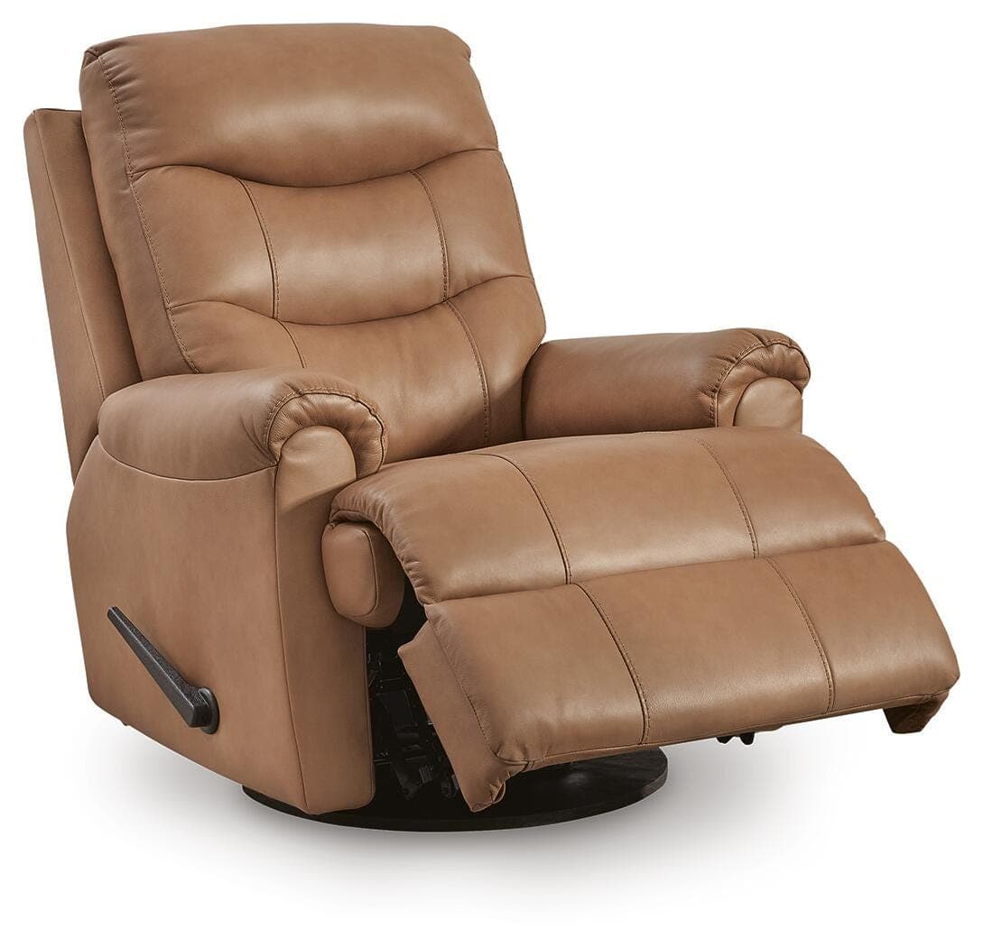 Dolinger Swivel Glider Recliner — Brown/Beige — view 3