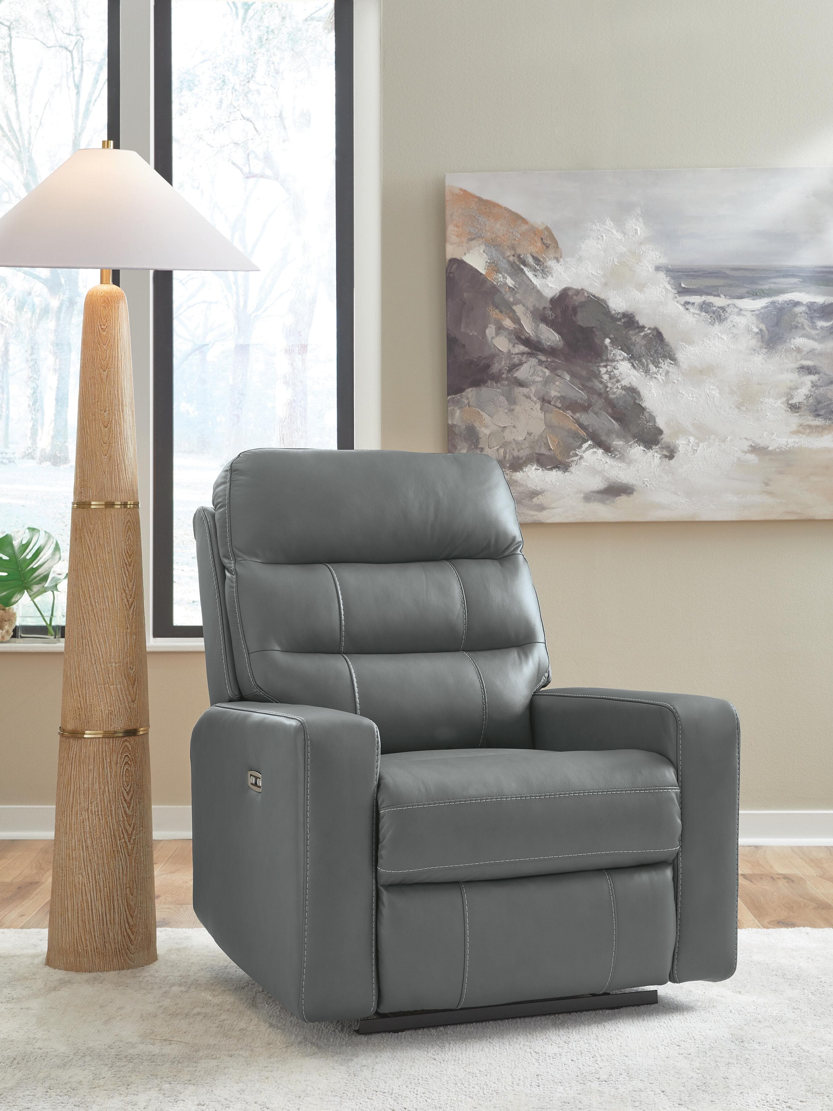 Olcotte Power Recliner — Blue — view 2