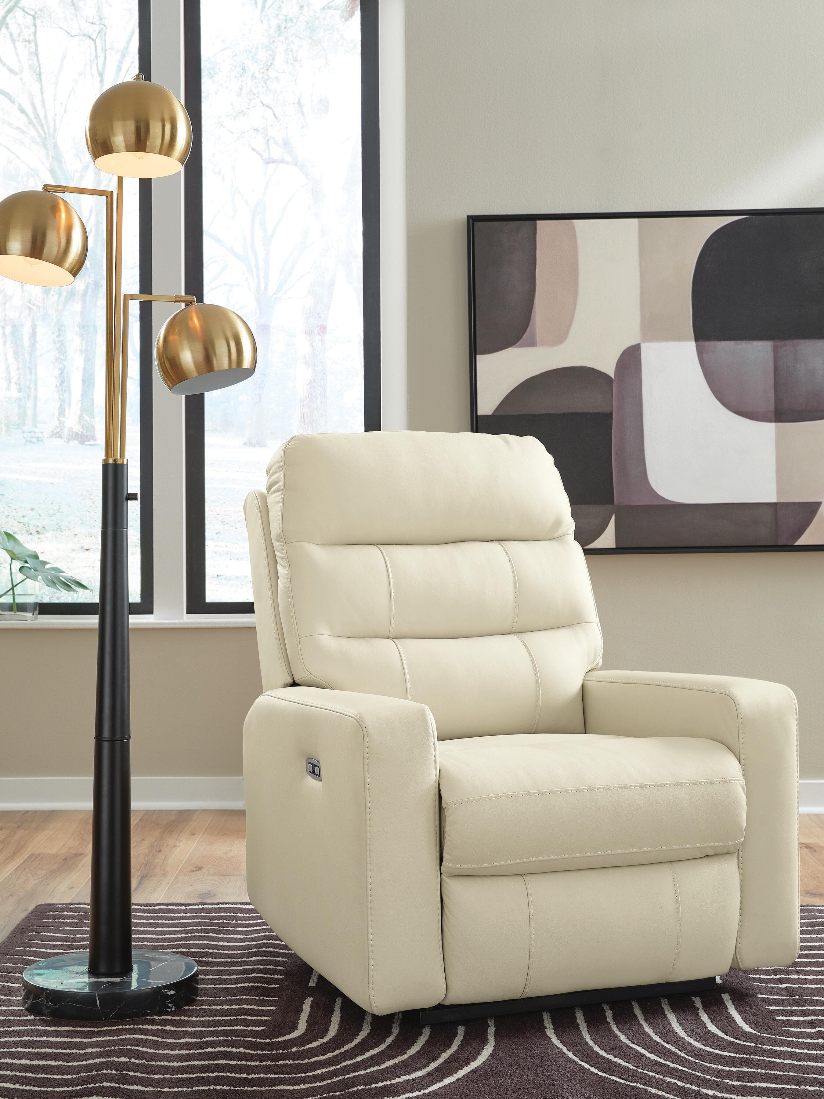 Olcotte Power Recliner — White — view 2