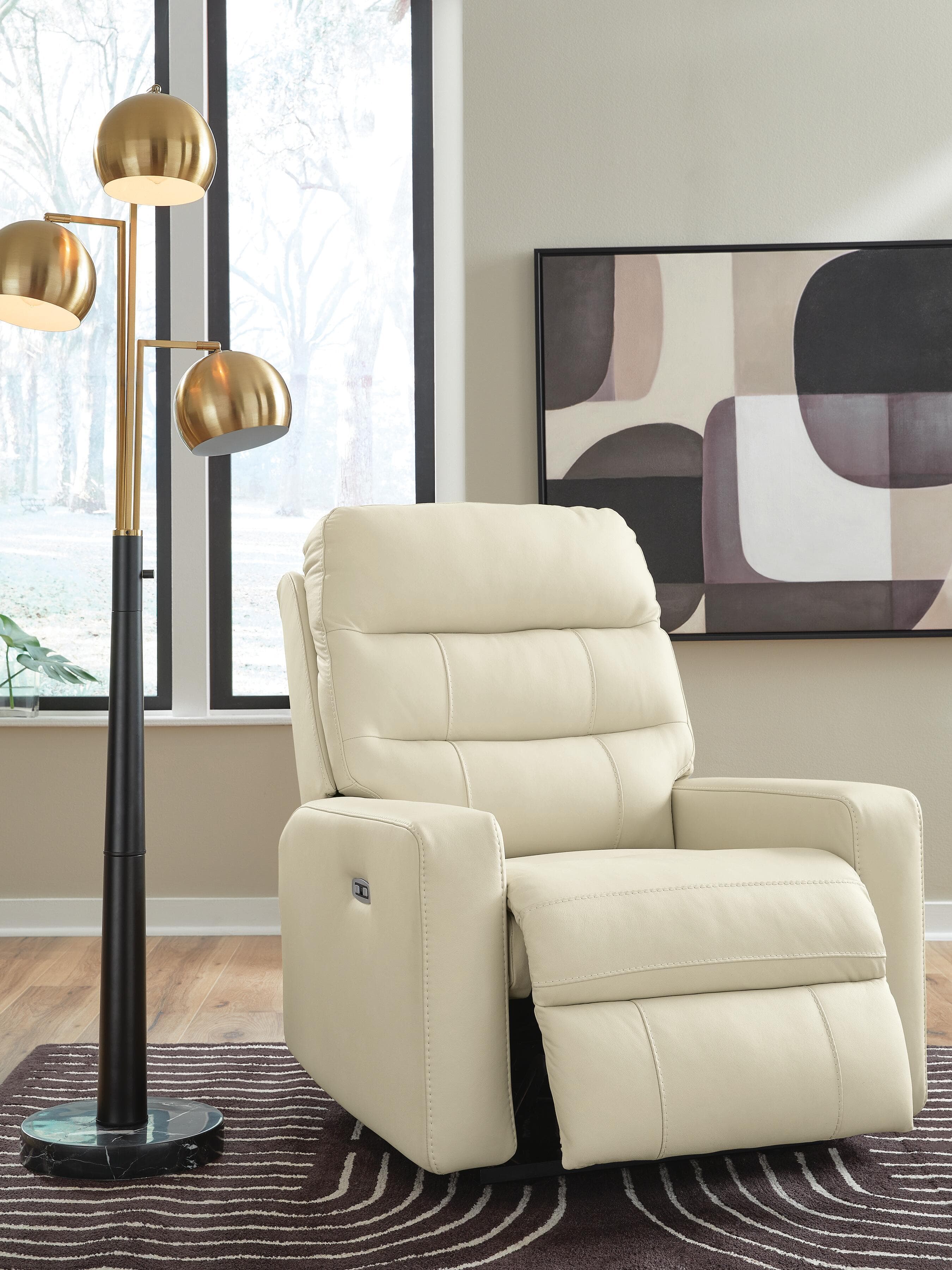 Olcotte Power Recliner — White — view 7