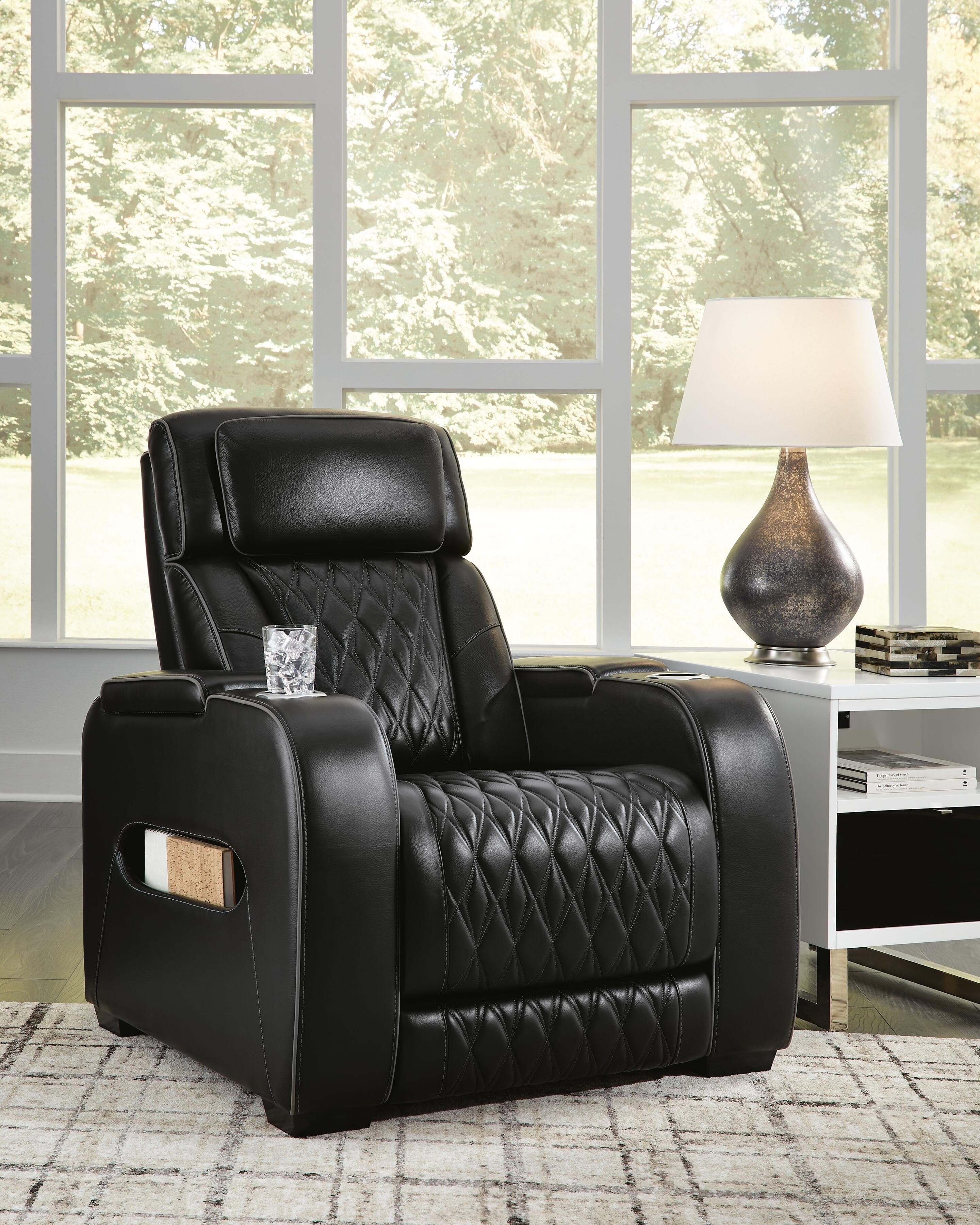 Boyington Power Recliner — Black/Gray — view 7