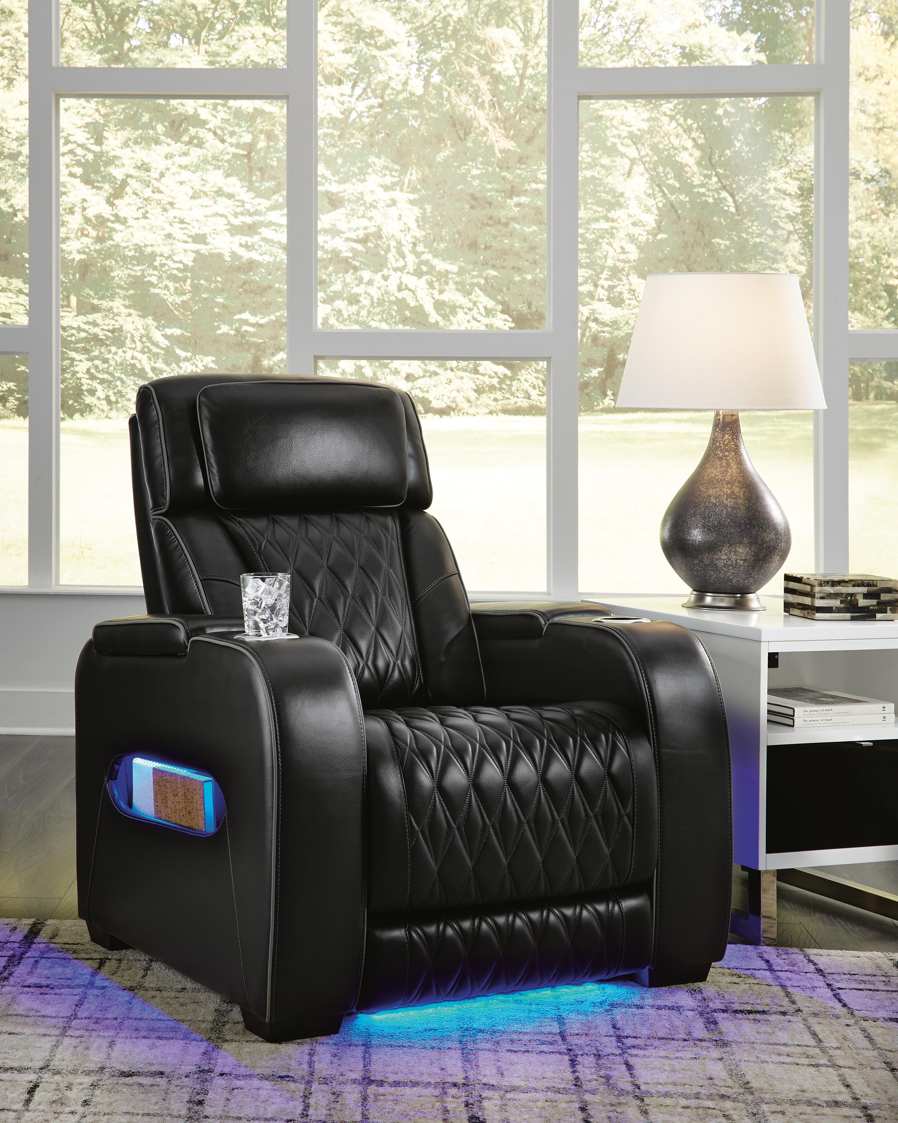 Boyington Power Recliner — Black/Gray — view 2