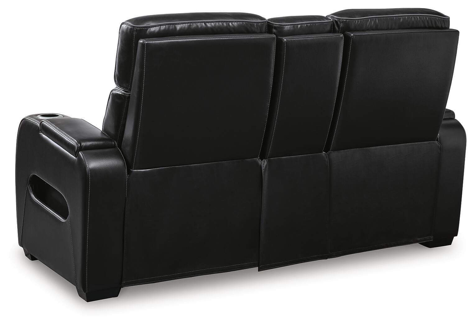 Boyington Power Reclining Loveseat with Console — Black/Gray — view 7