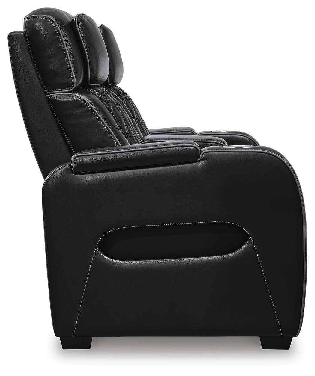 Boyington Power Reclining Loveseat with Console — Black/Gray — view 6