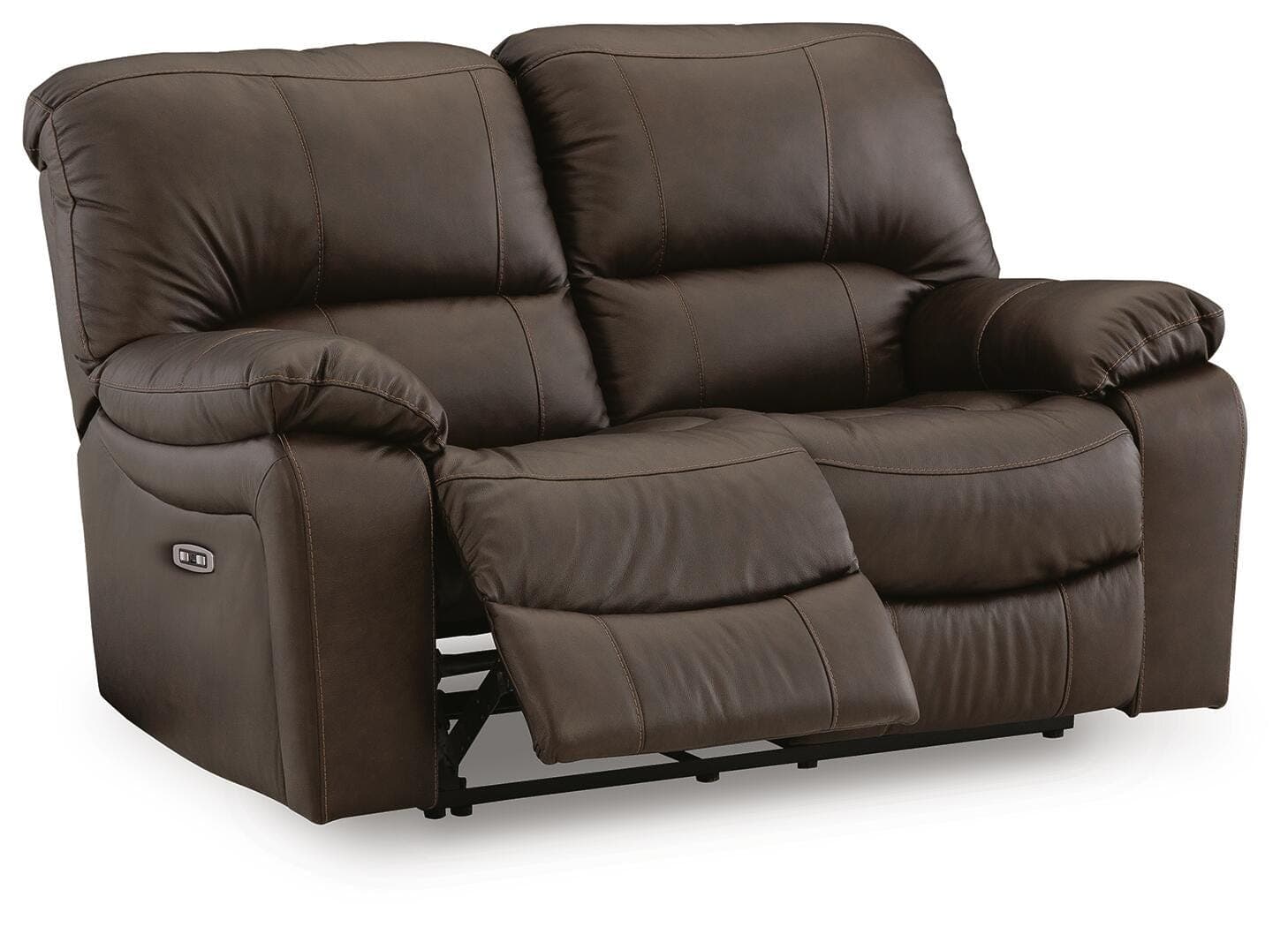 Leesworth Power Reclining Loveseat — Brown/Beige — view 3
