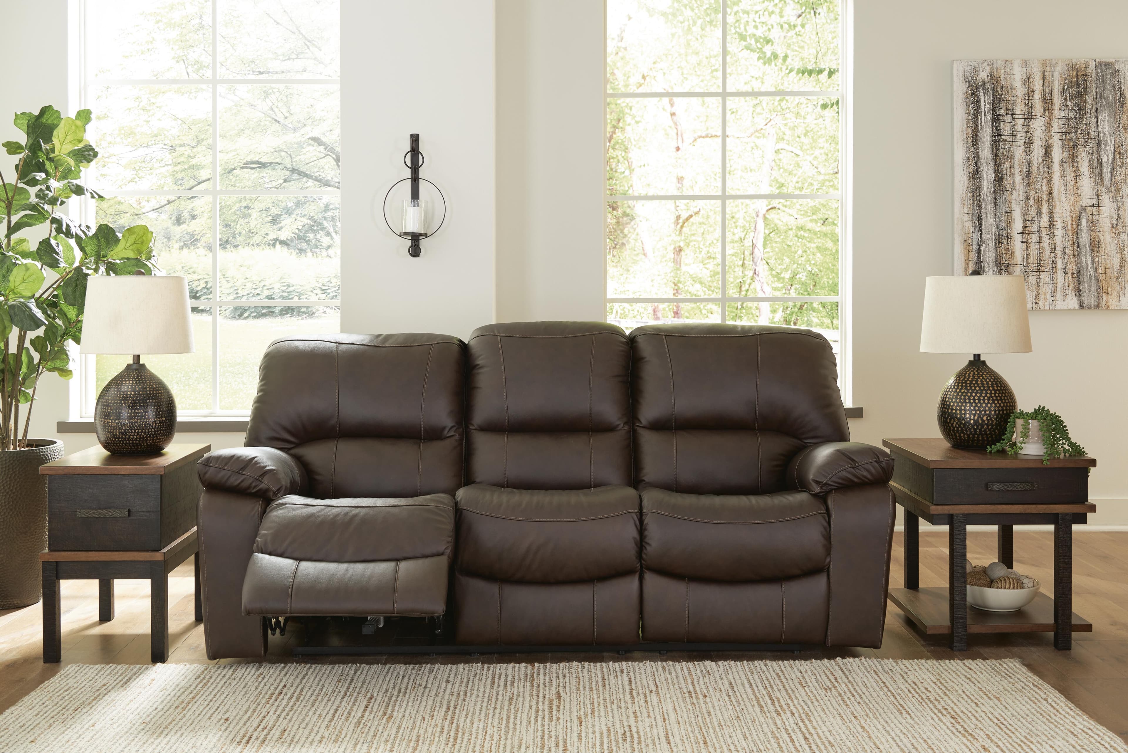 Leesworth Power Reclining Sofa — Brown/Beige — view 2