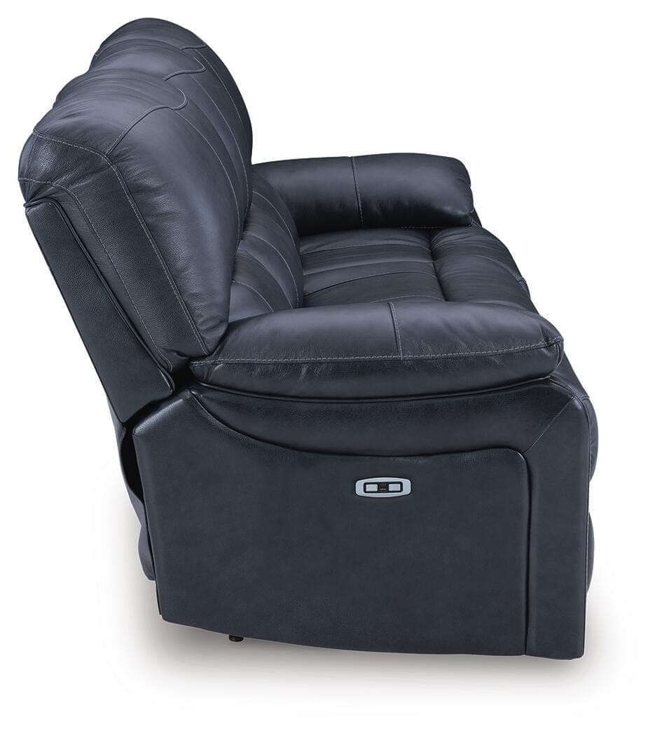 Leesworth Power Reclining Sofa — Blue — view 7