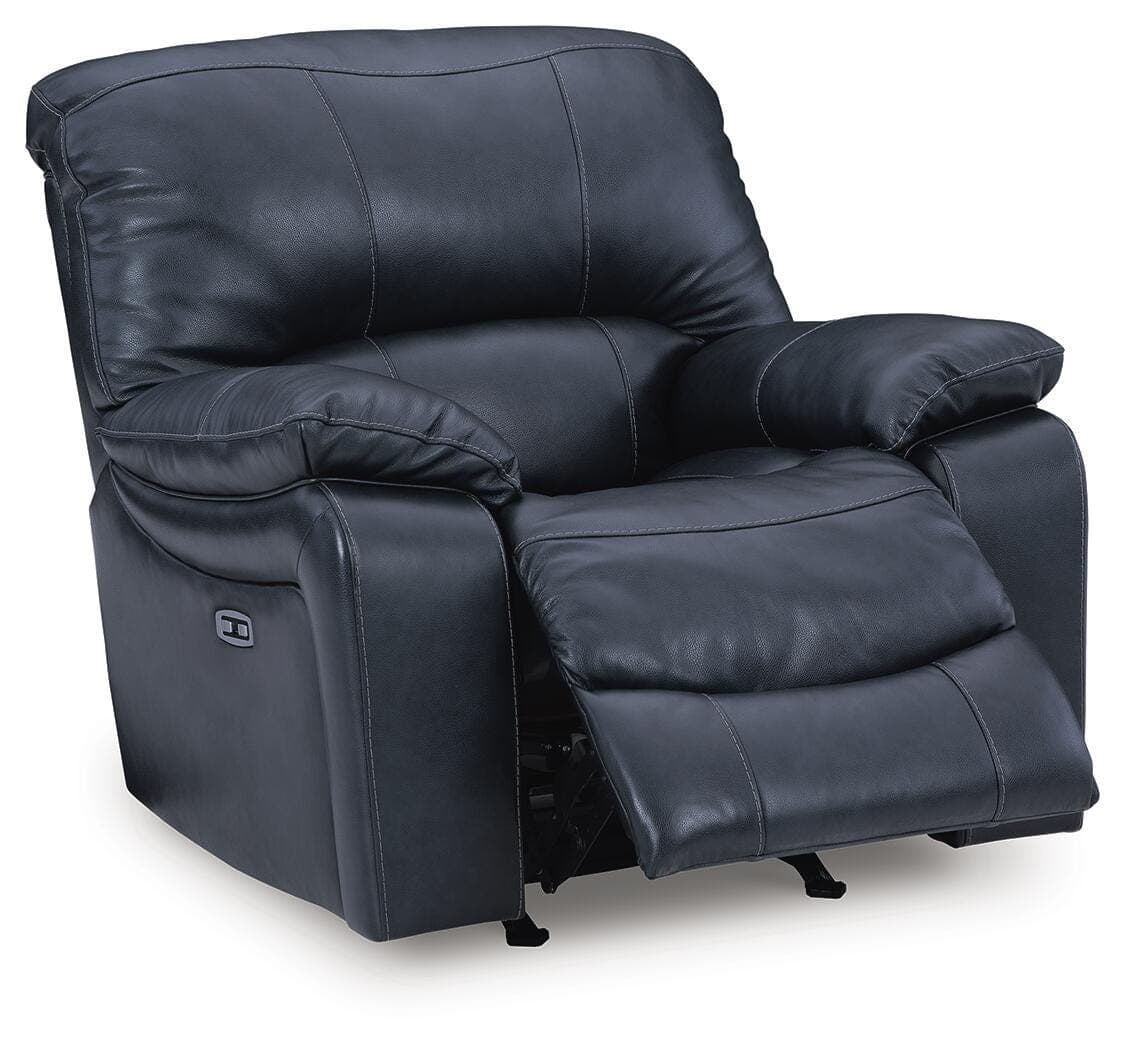 Leesworth Power Recliner — Blue — view 3
