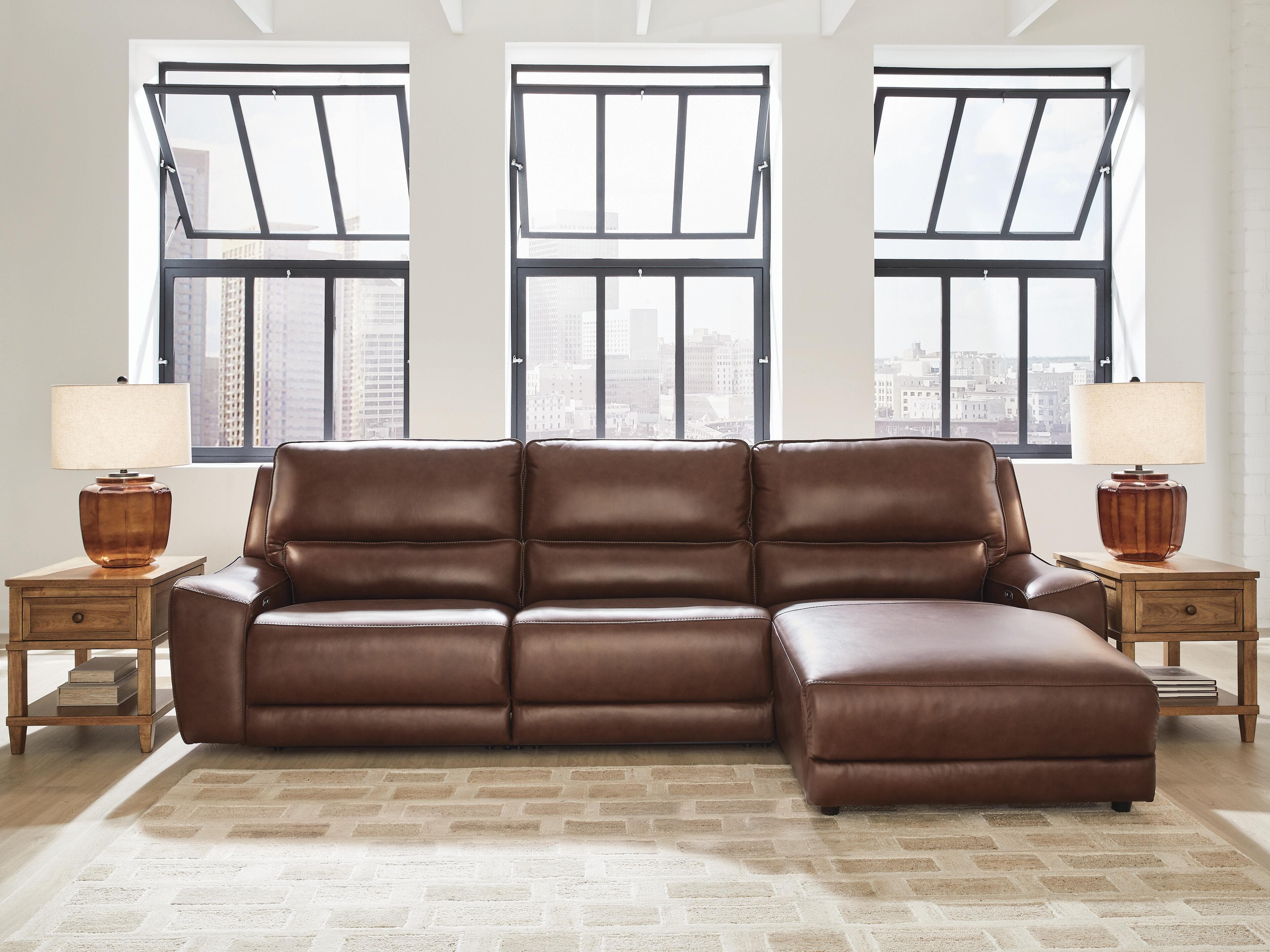 Silverbrooke 3-Piece Reclining Sofa Chaise — Canyon — view 2