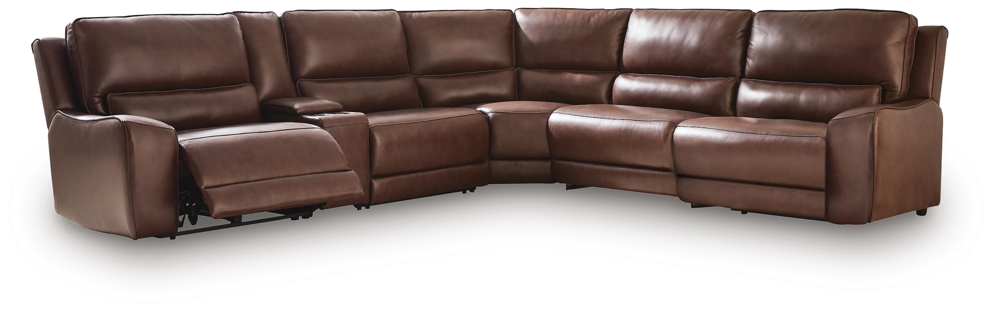 Silverbrooke 6-Piece Reclining Sectional with Storage Console
