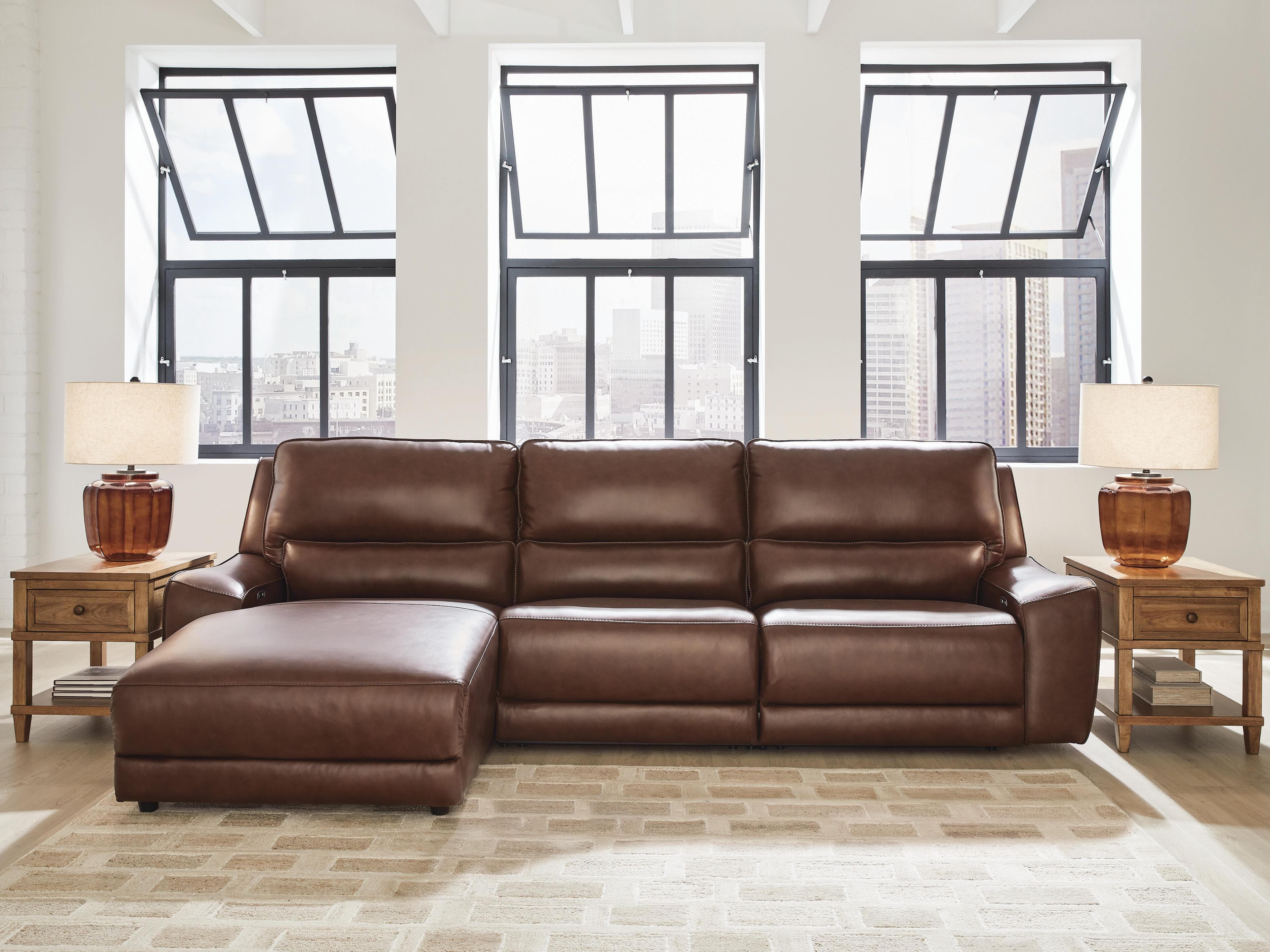 Silverbrooke 3-Piece Reclining Sofa Chaise — Canyon — view 2
