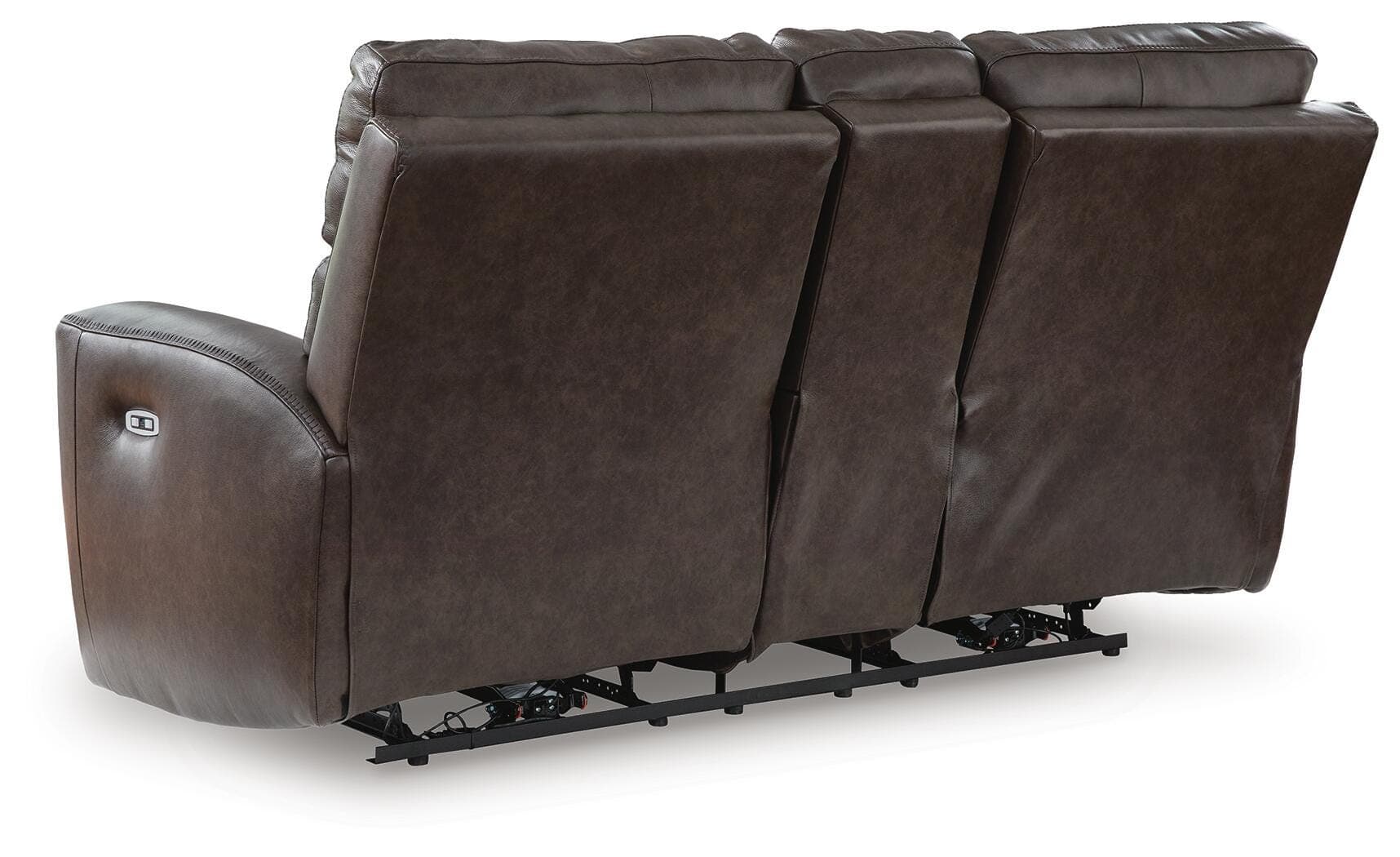 Beadel Power Reclining Loveseat with Console — Brown/Beige — view 4