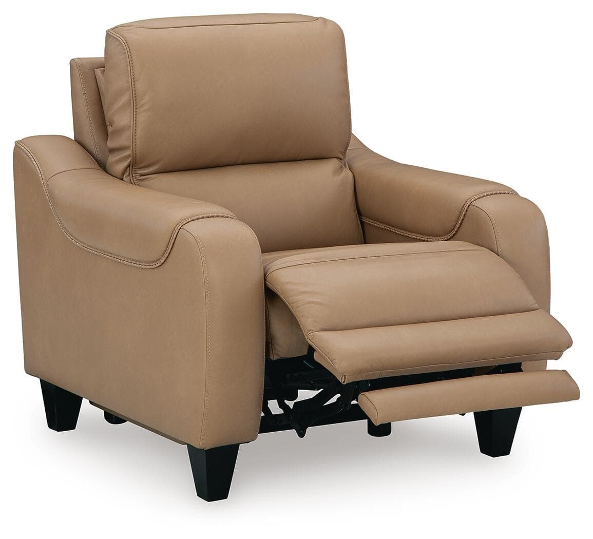 Mosswell Power Recliner — Brown/Beige — view 4