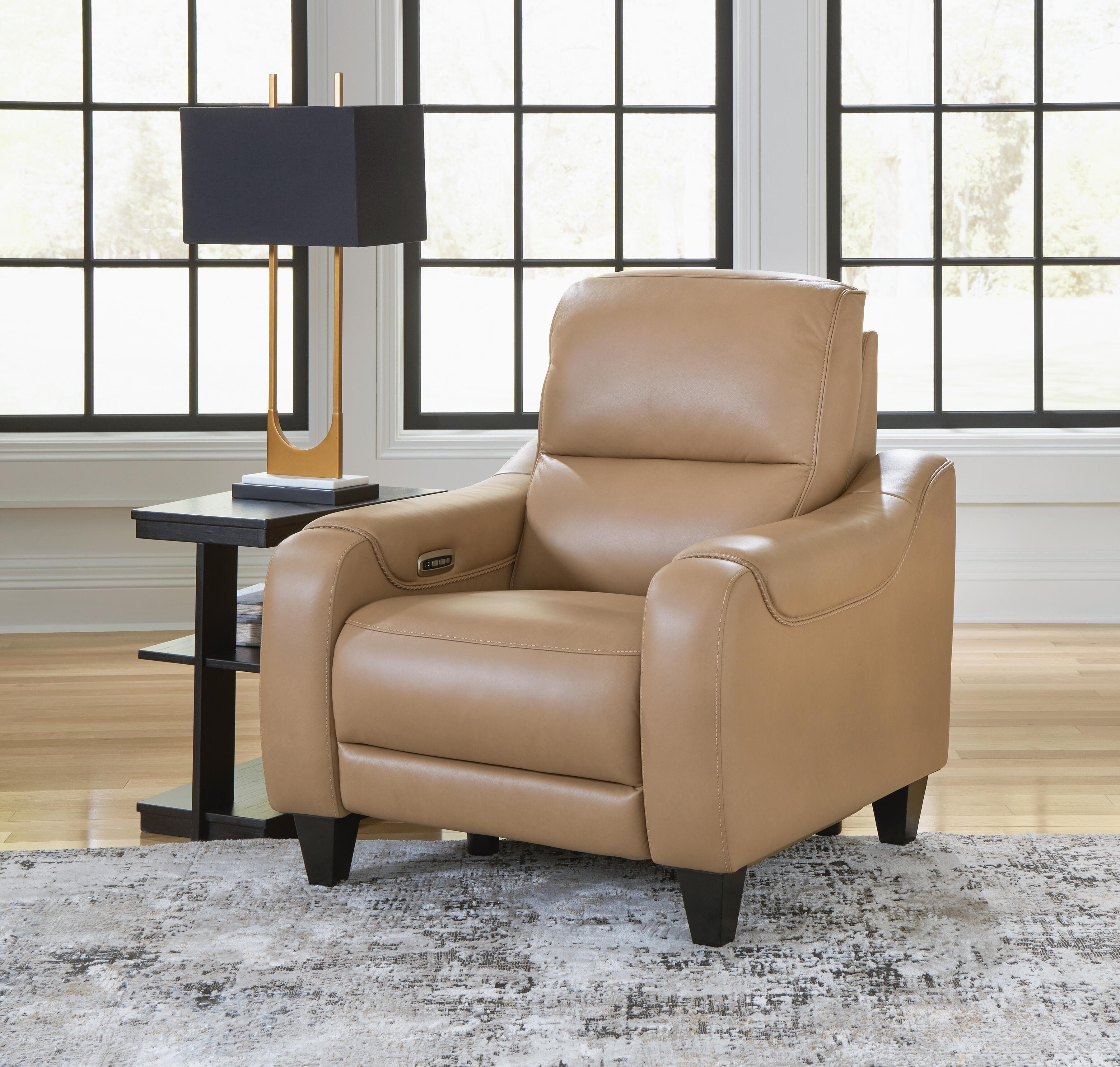 Mosswell Power Recliner — Brown/Beige — view 2