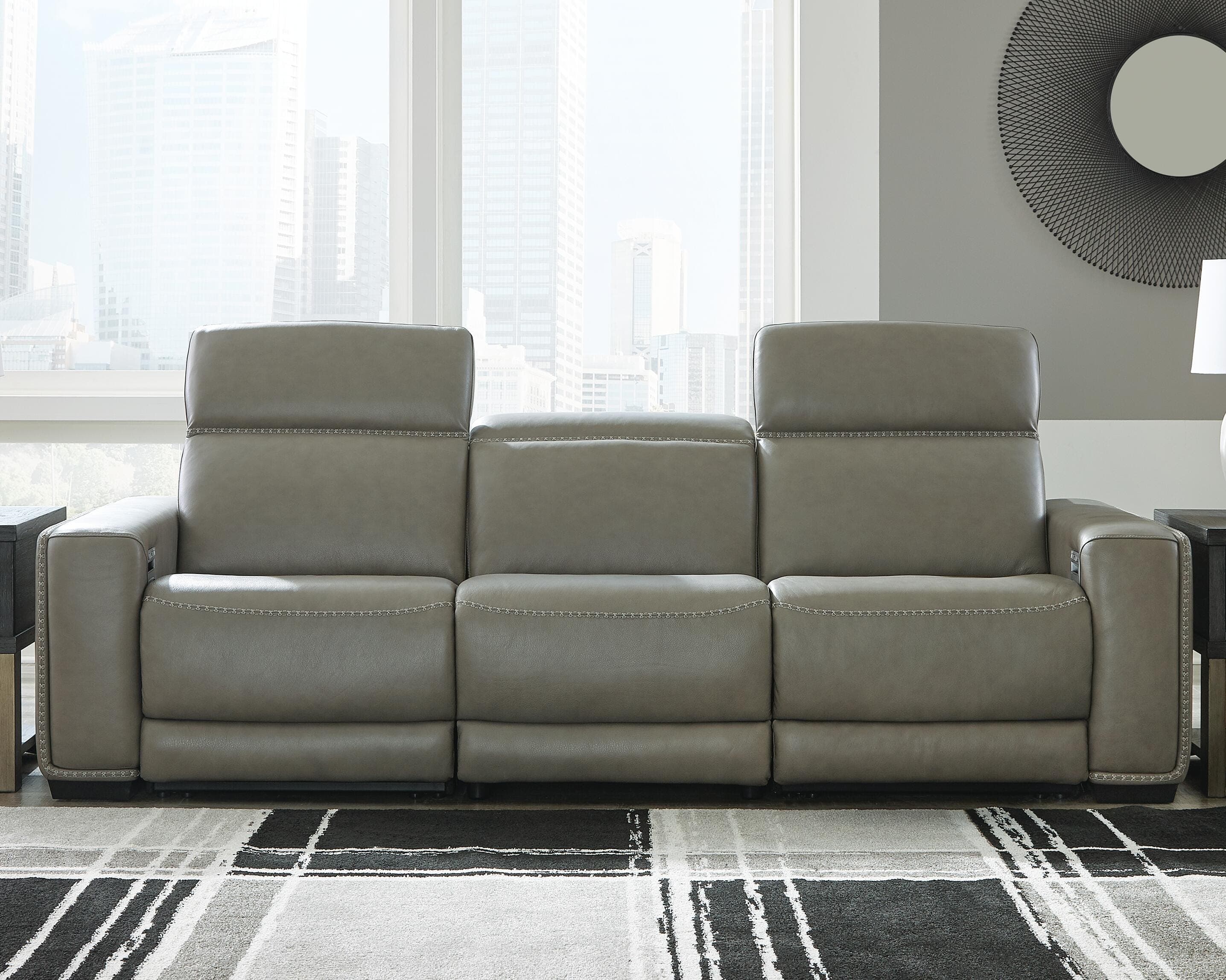 Correze 3-Piece Power Reclining Sectional Sofa — Black/Gray — view 2