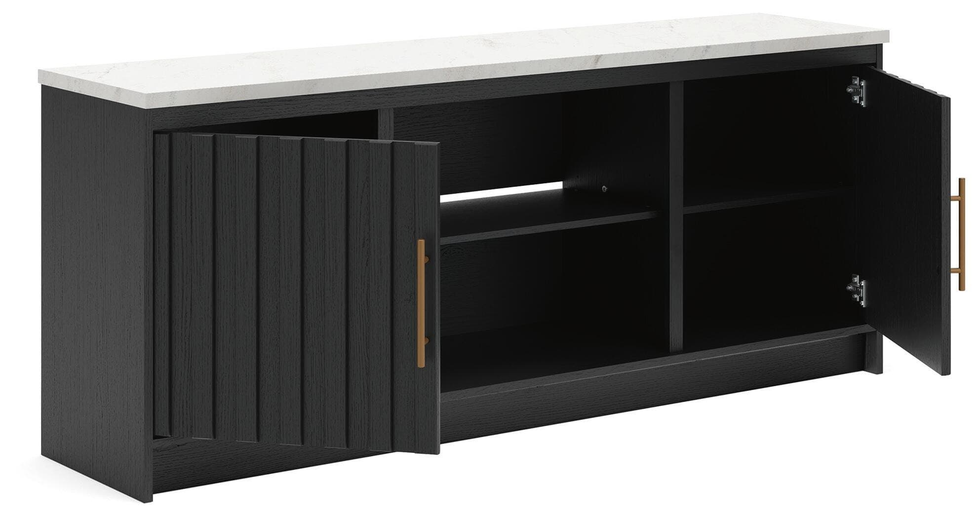 Cadmori 63" TV Stand — White & Black/Gray — view 5