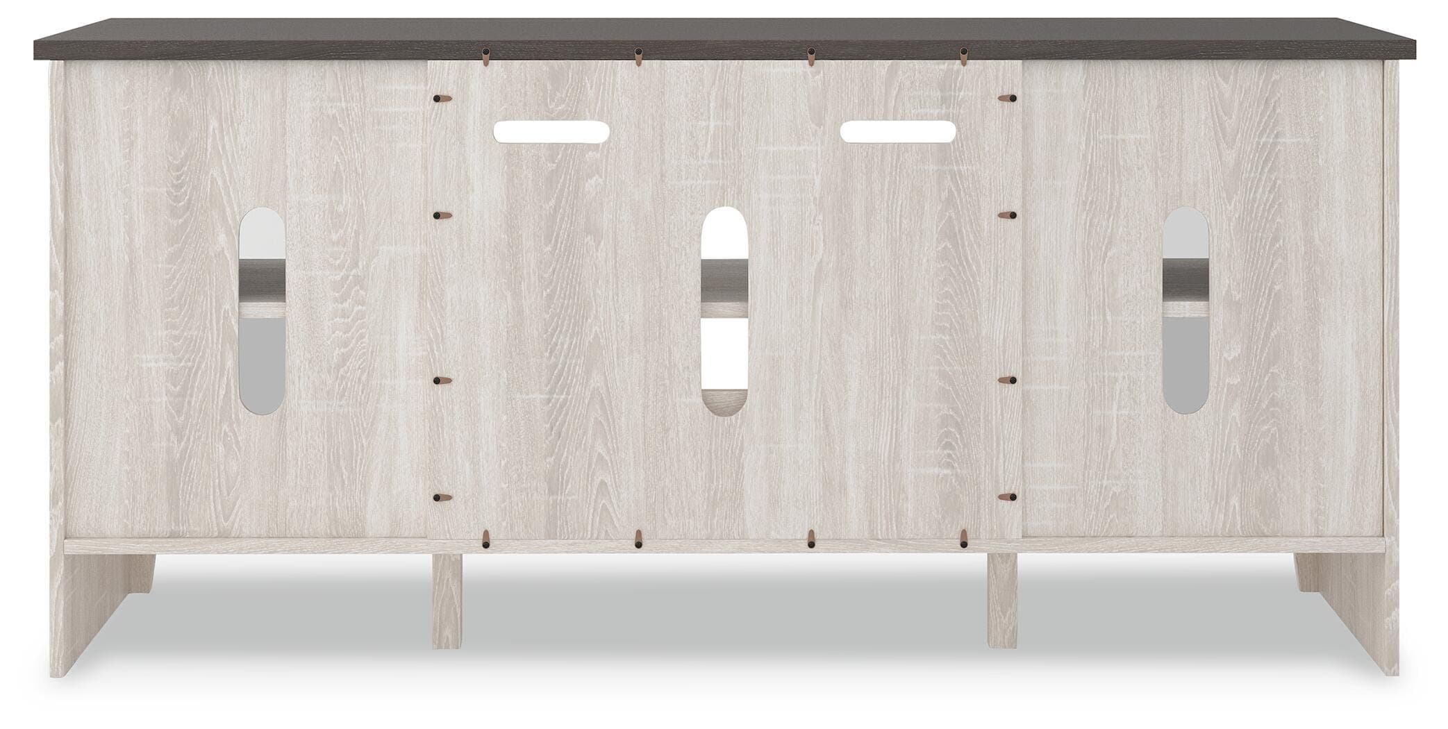 Dorrinson 60" TV Stand — White & Black/Gray — view 6