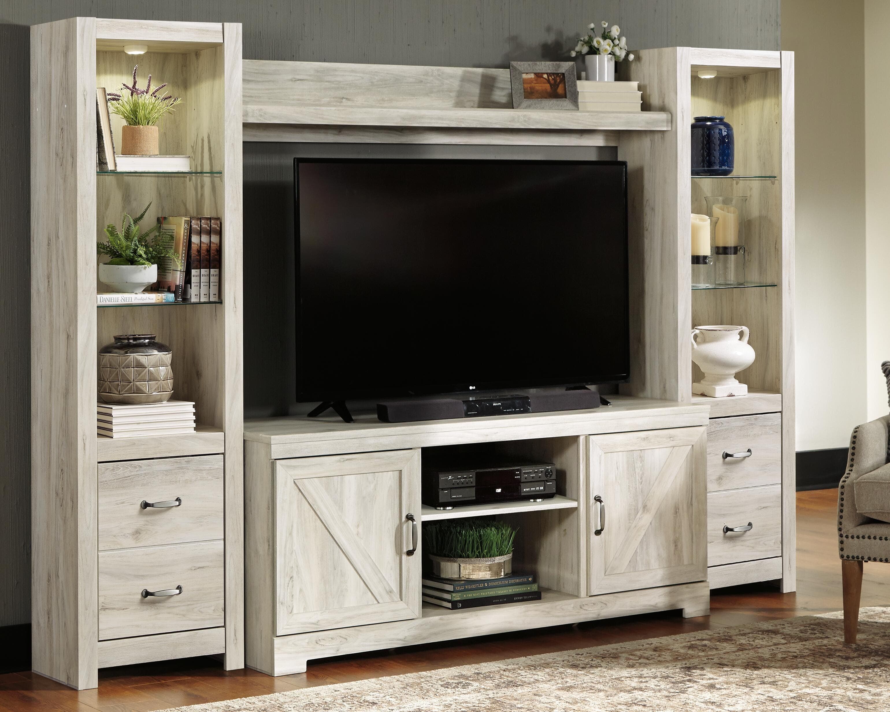 Bellaby 4-Piece Entertainment Center — White — view 2