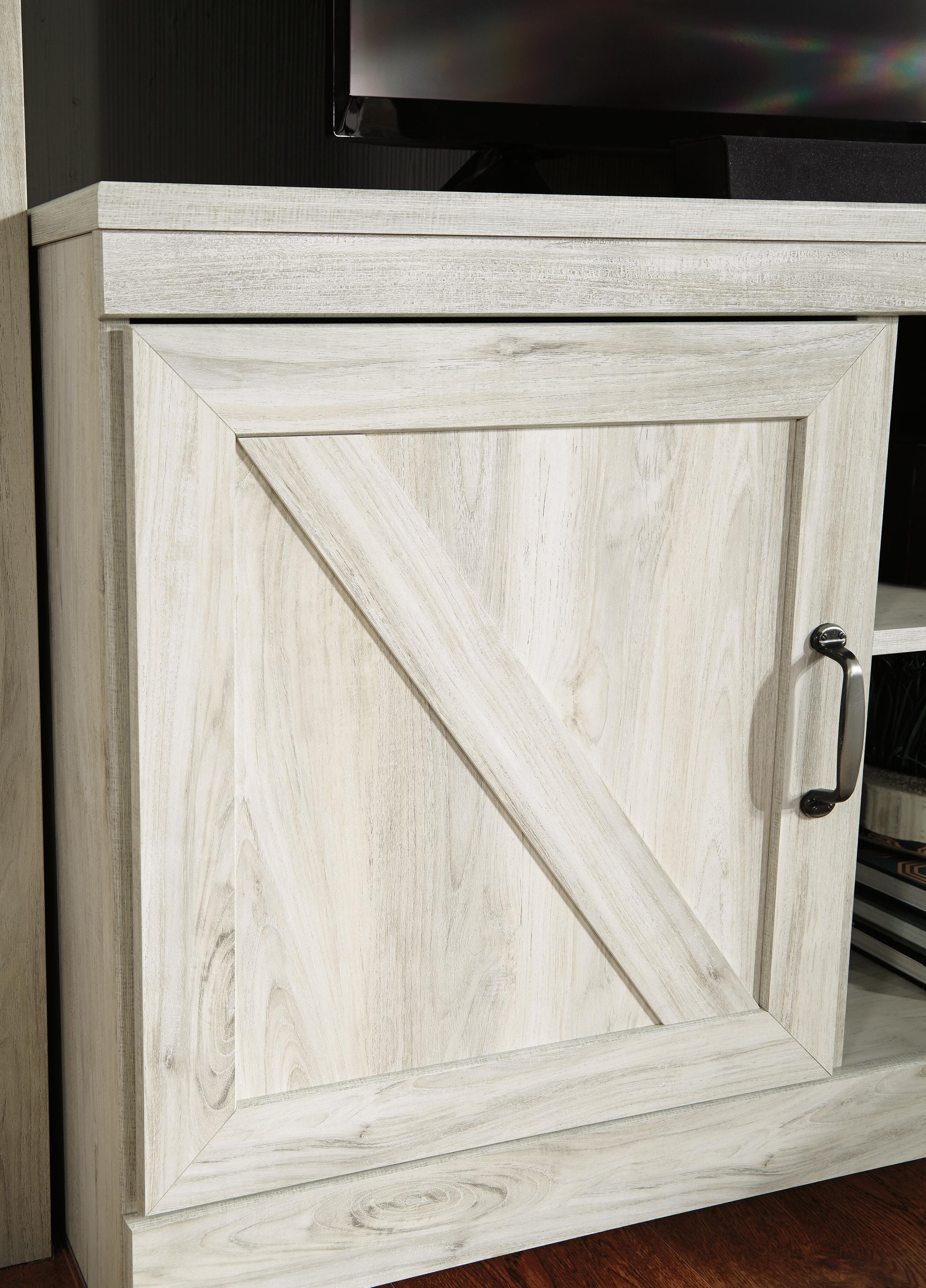 Bellaby 63" TV Stand with Fireplace — White — view 3