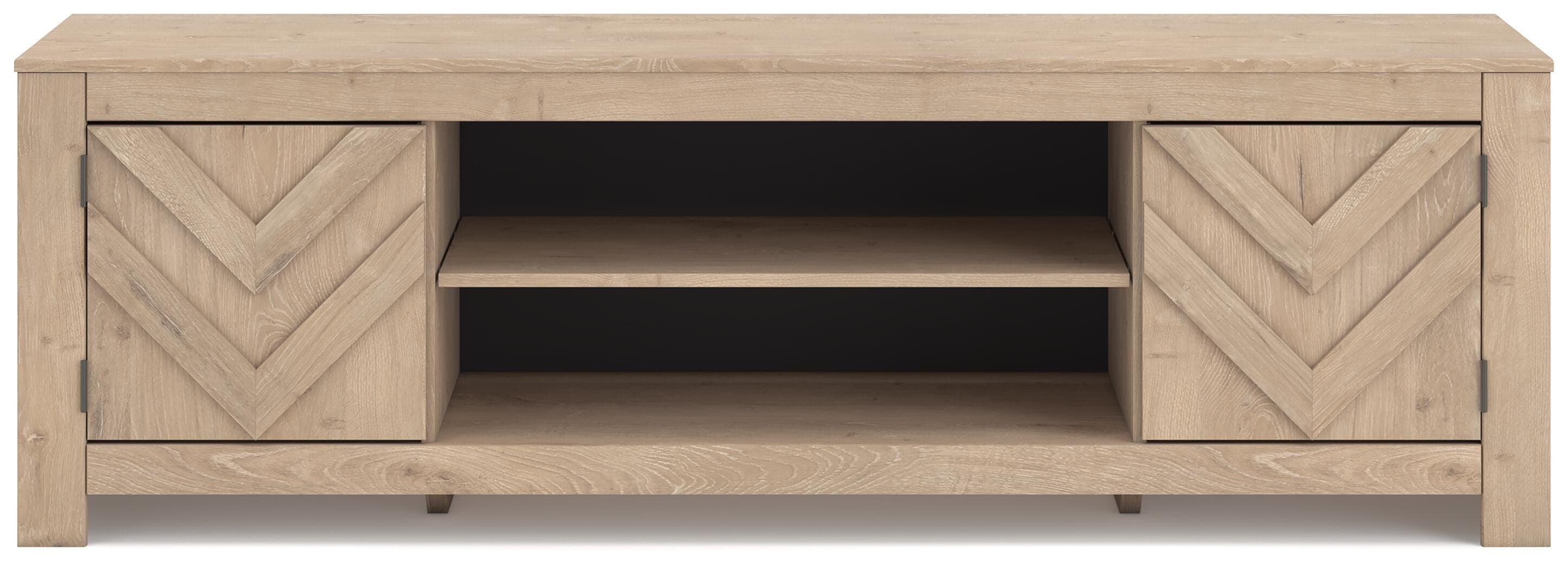 Cayboni 71" TV Stand — Brown/Beige — view 4