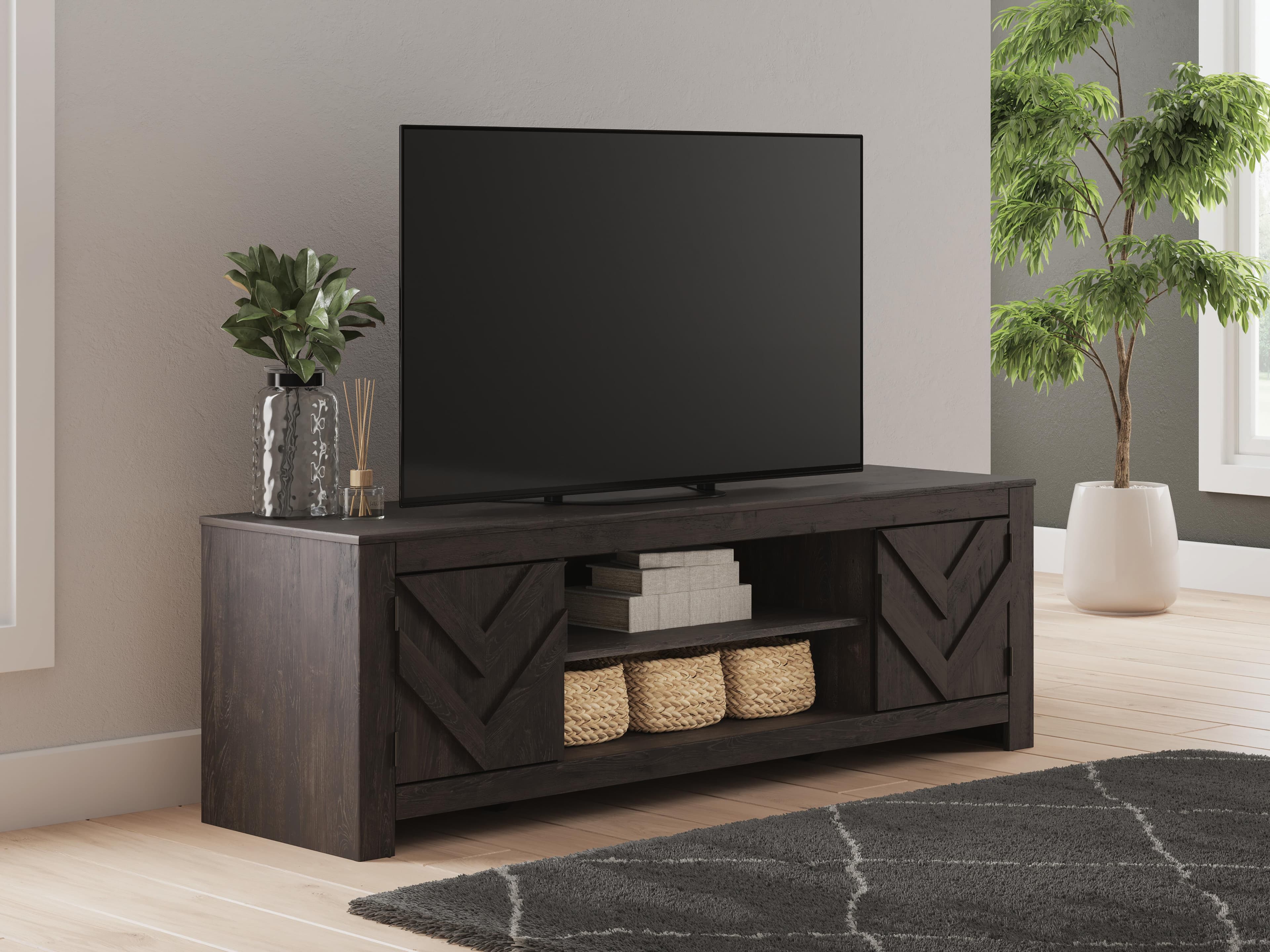 Cayboni 71" TV Stand — Black/Gray — view 2