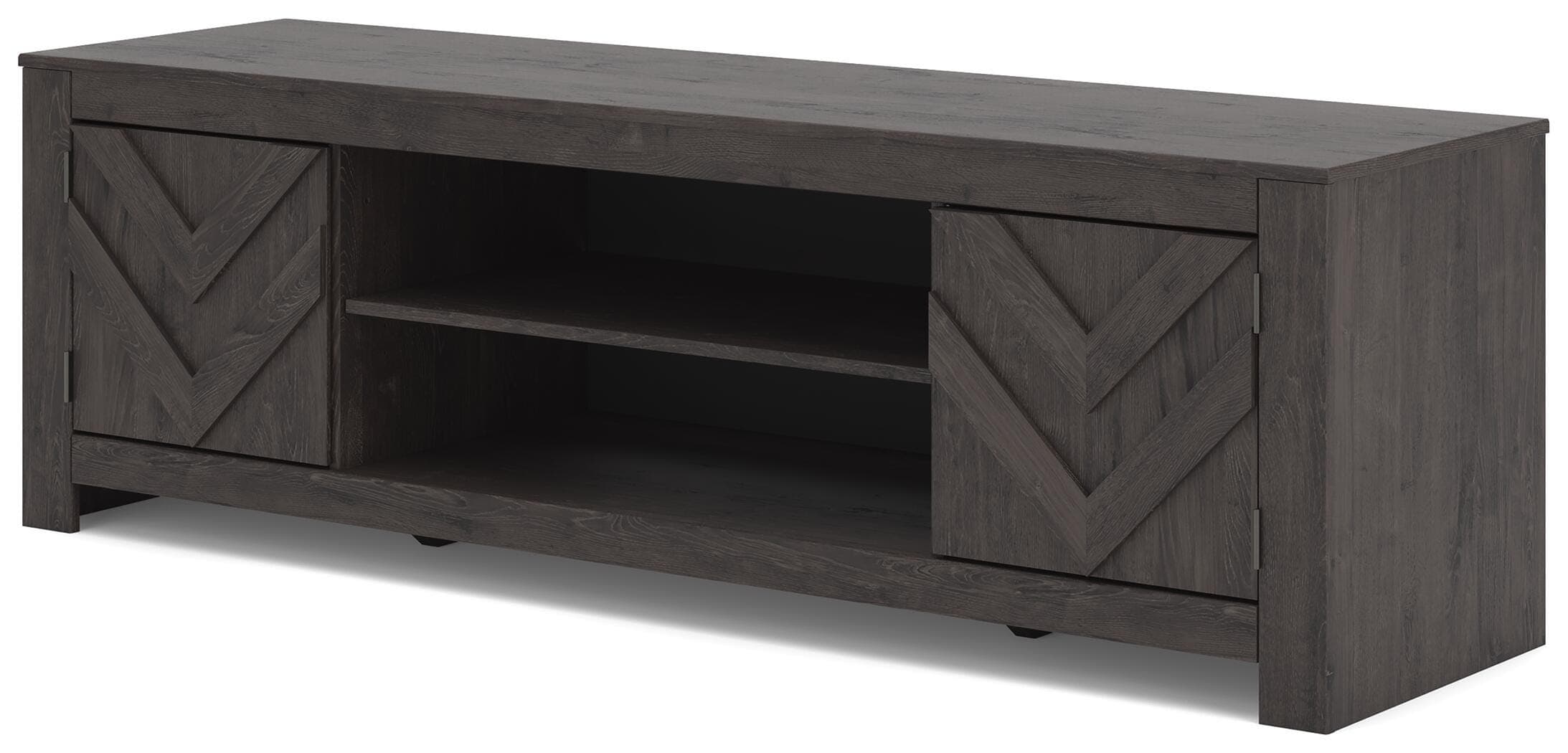 Cayboni 71" TV Stand — Black/Gray — view 5