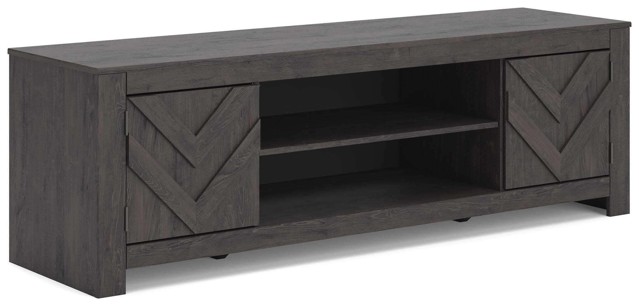 Cayboni 71" TV Stand — Black/Gray — Elite Furniture Cincinnati
