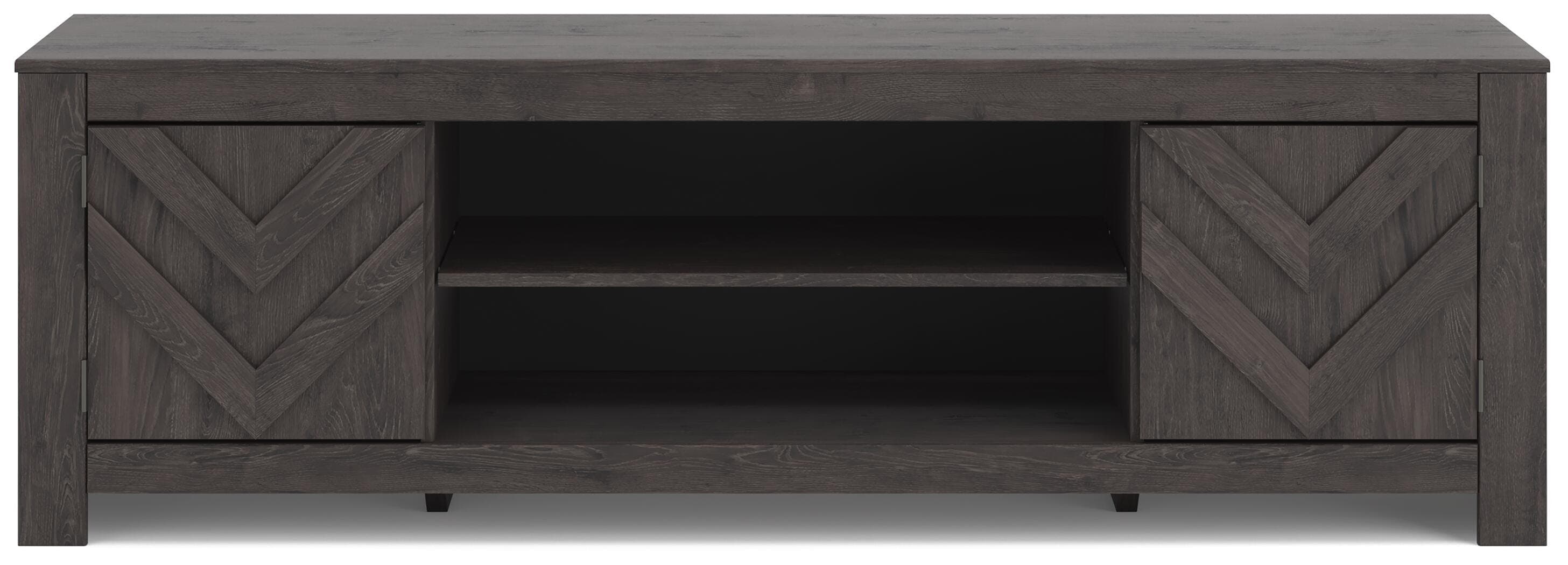 Cayboni 71" TV Stand — Black/Gray — view 4