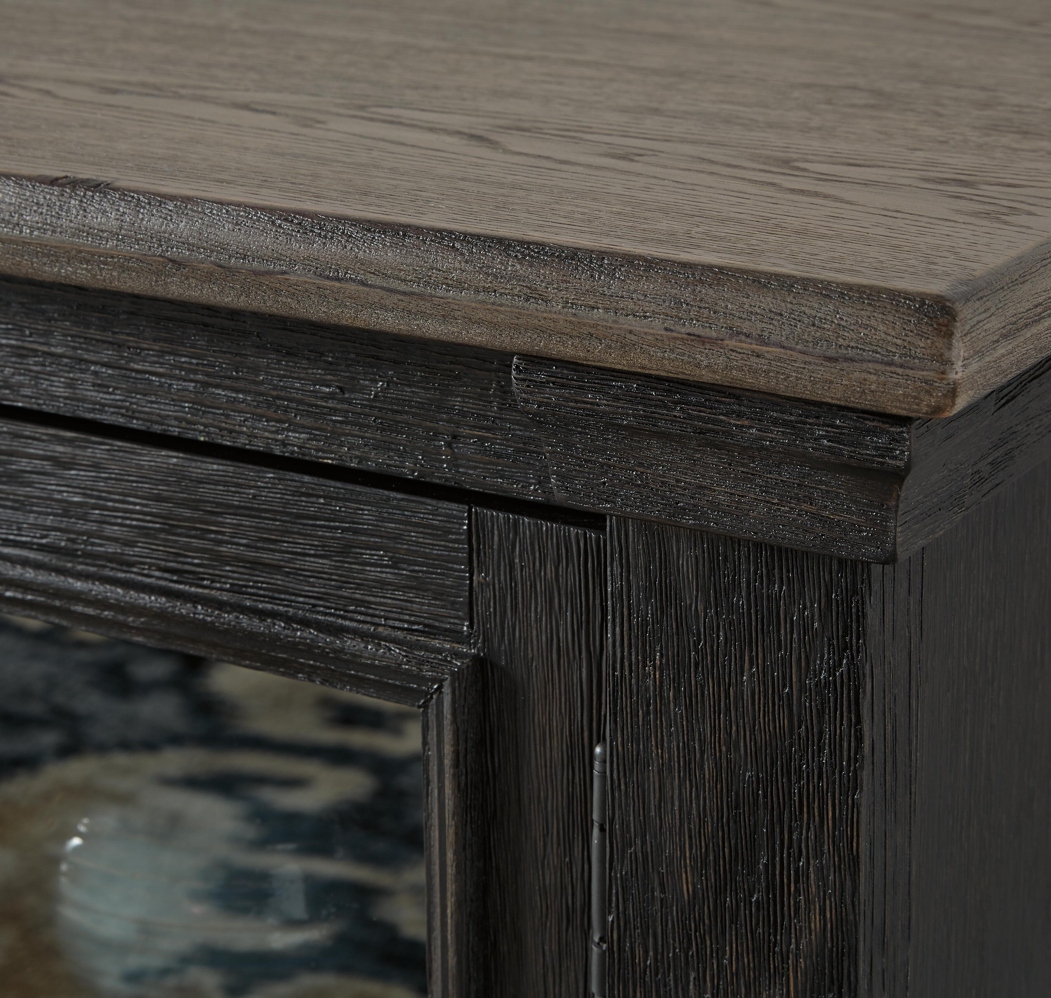 Tyler Creek 74" TV Stand — Black/Gray — view 3