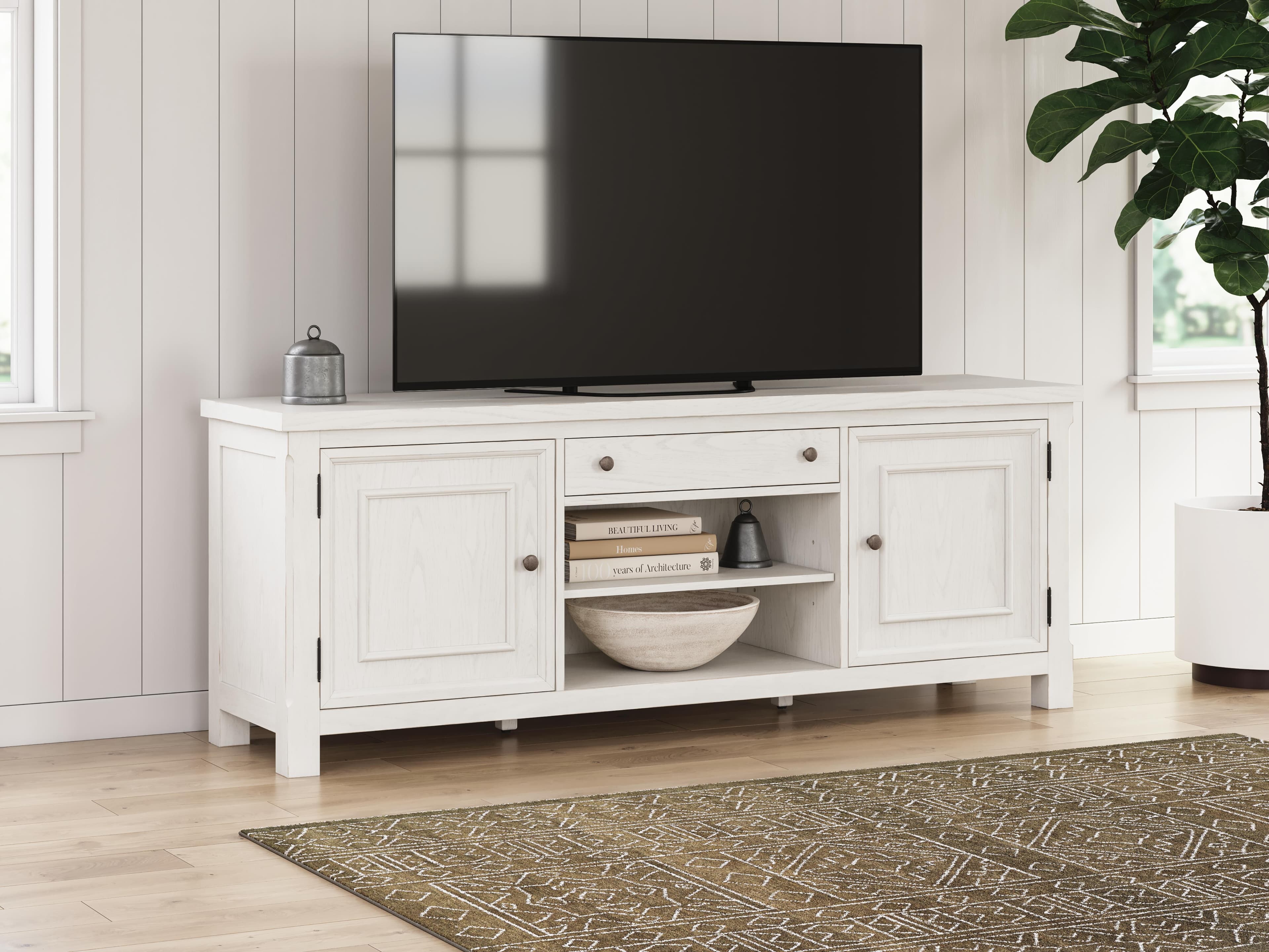 Robbinsdale 72" TV Stand — White — view 2