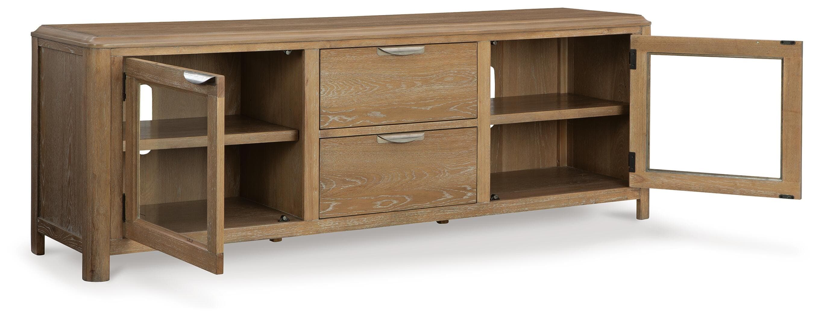 Rencott 80" TV Stand — Brown/Beige — view 3