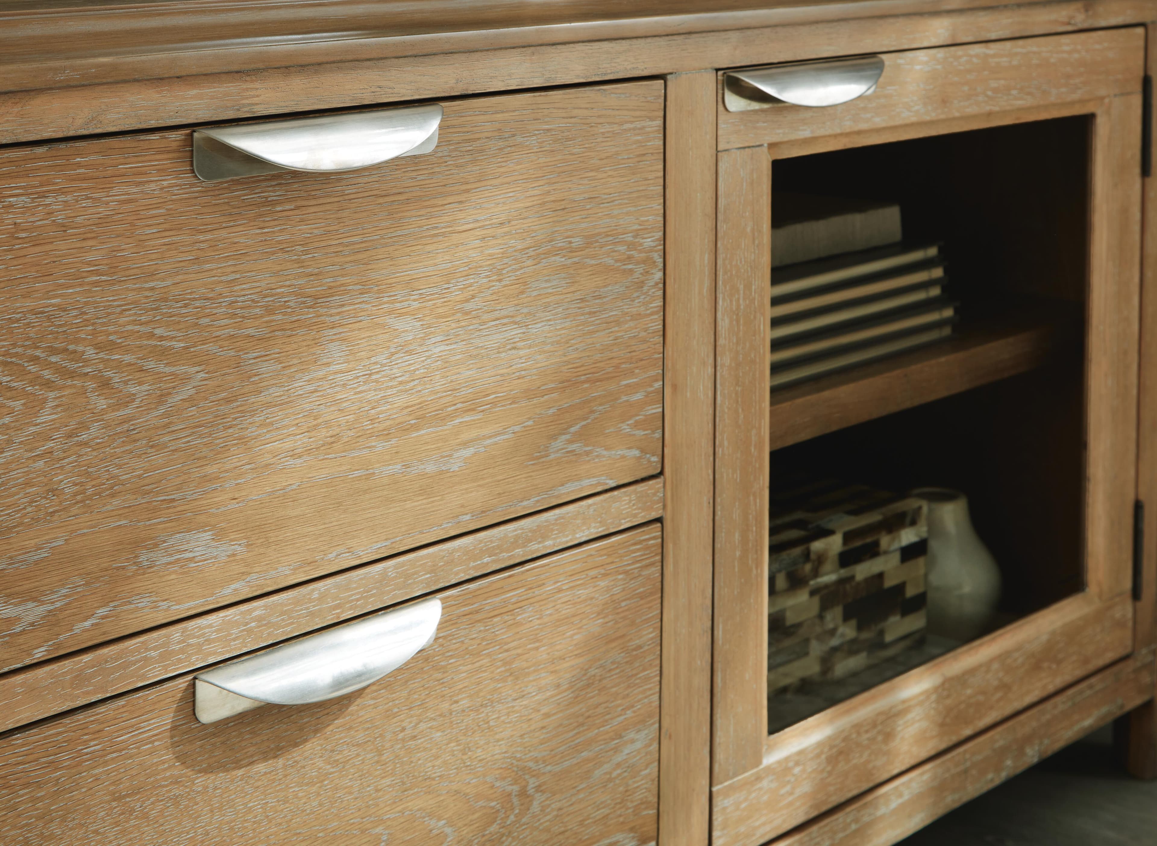 Rencott 80" TV Stand — Brown/Beige — view 6