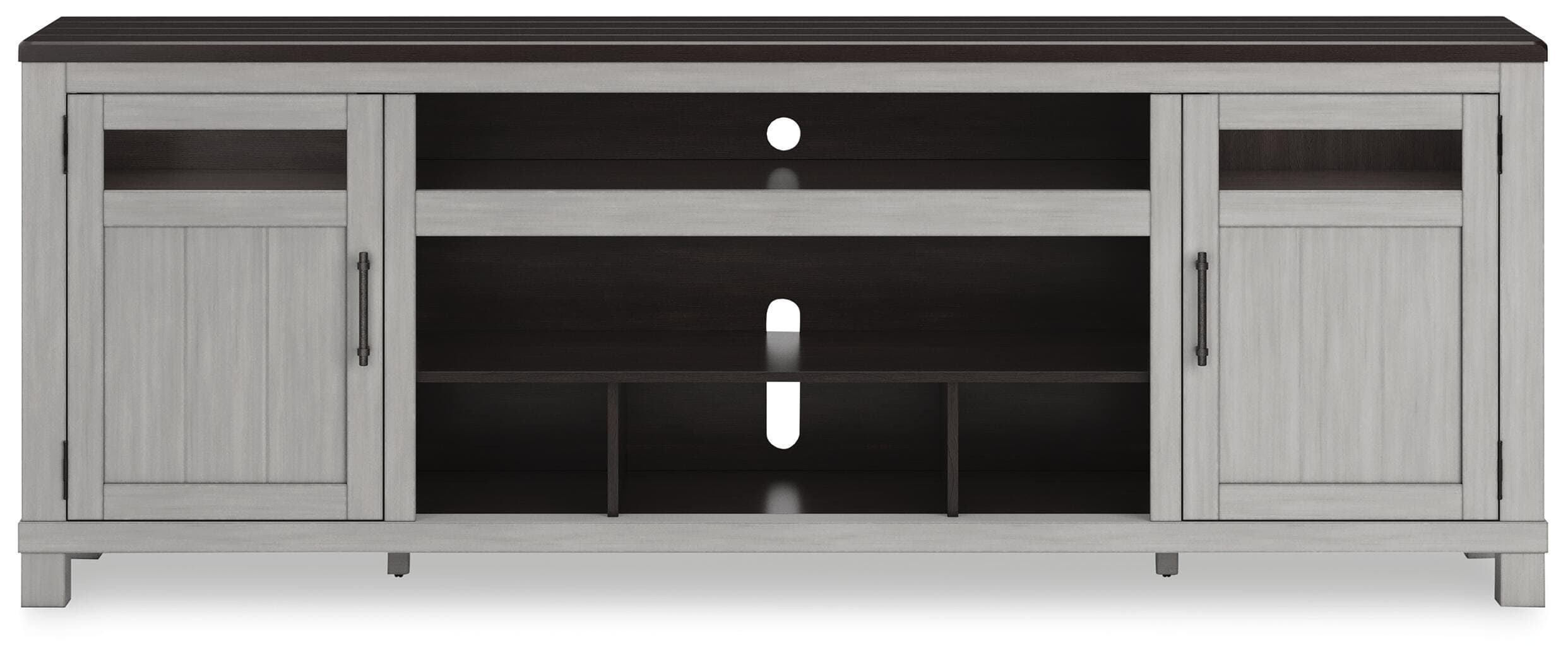 Darborn 88" TV Stand — Black/Gray & Brown/Beige — view 5