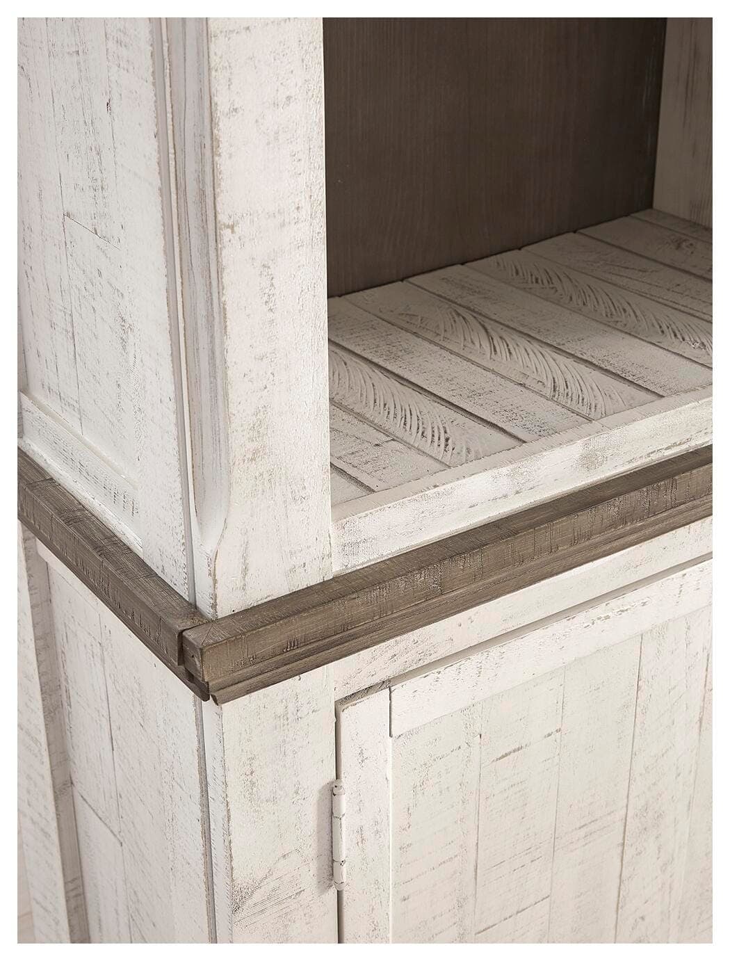 Havalance Left Pier Cabinet — White & Brown/Beige — view 5