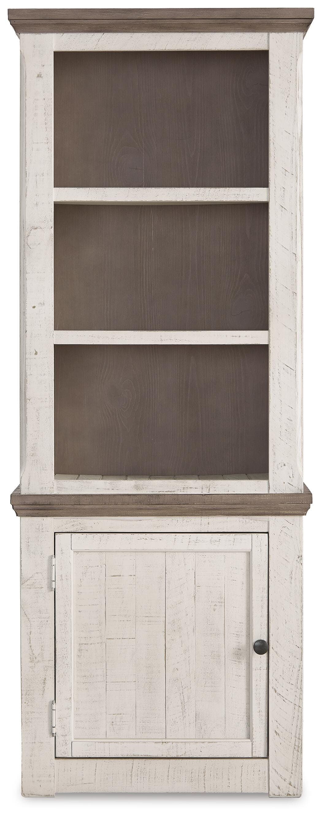 Havalance Left Pier Cabinet — White & Brown/Beige — view 2