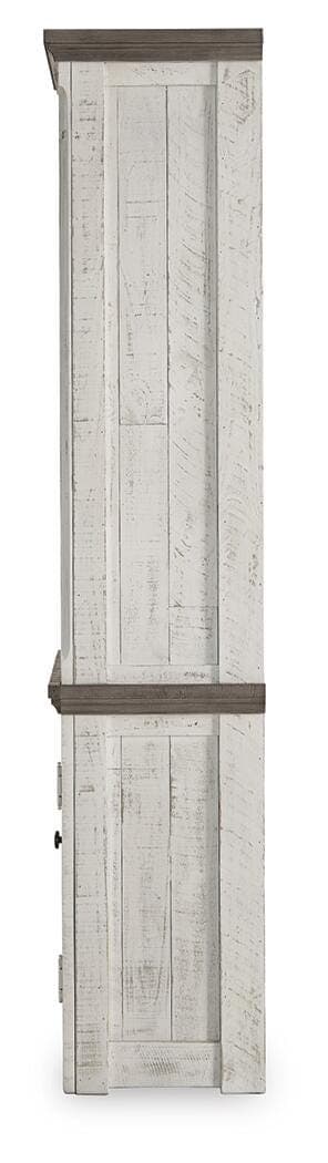 Havalance Left Pier Cabinet — White & Brown/Beige — view 4