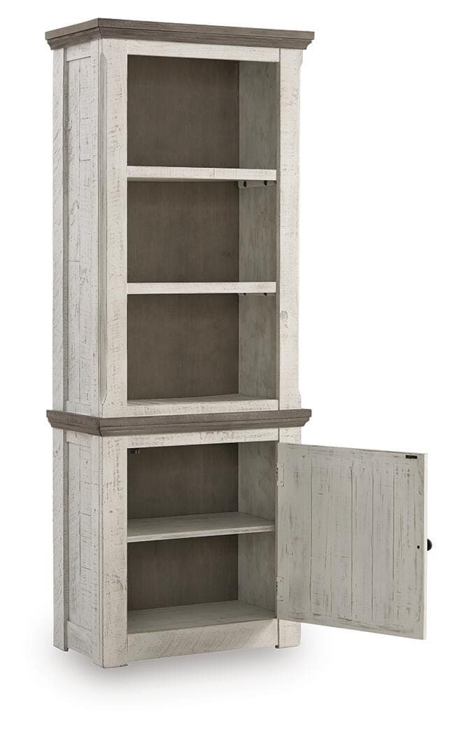 Havalance Right Pier Cabinet — White & Brown/Beige — view 3