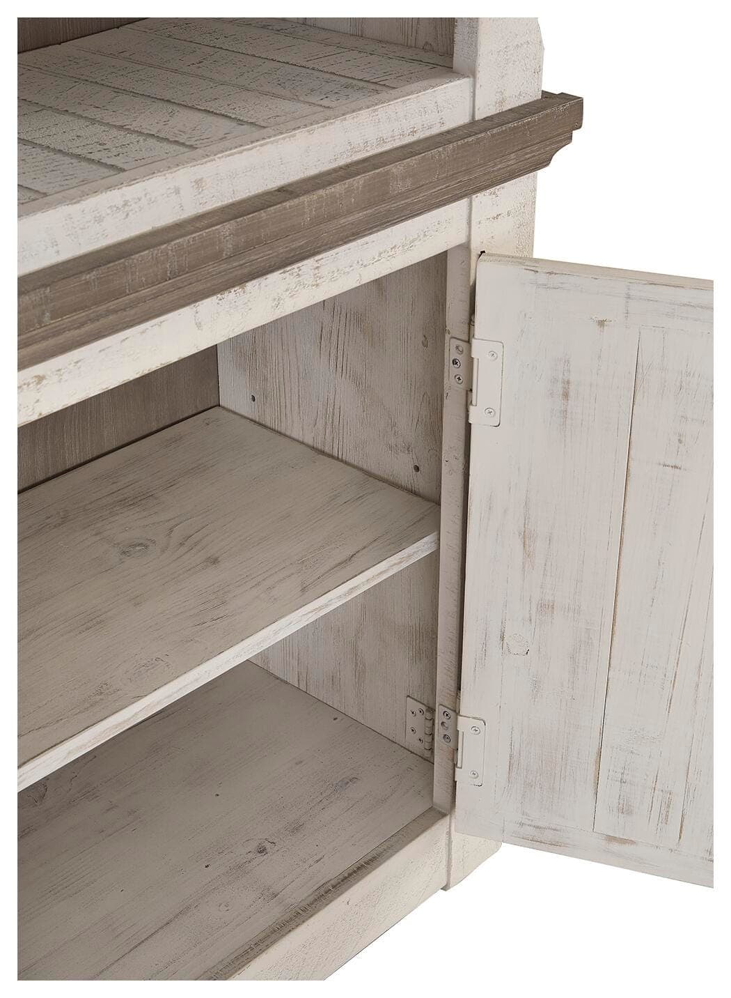 Havalance Right Pier Cabinet — White & Brown/Beige — view 5