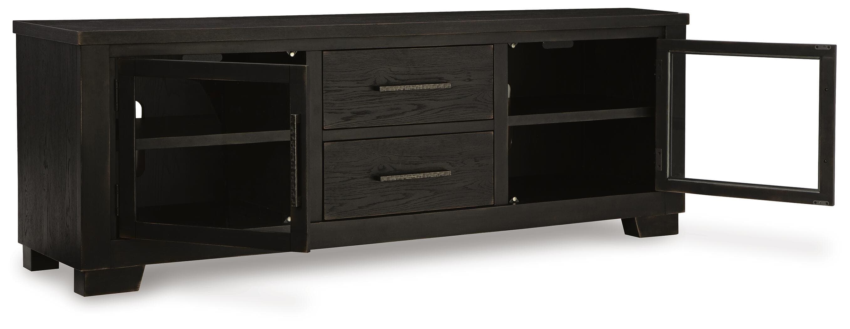 Galliden 80" TV Stand — Black/Gray — view 3
